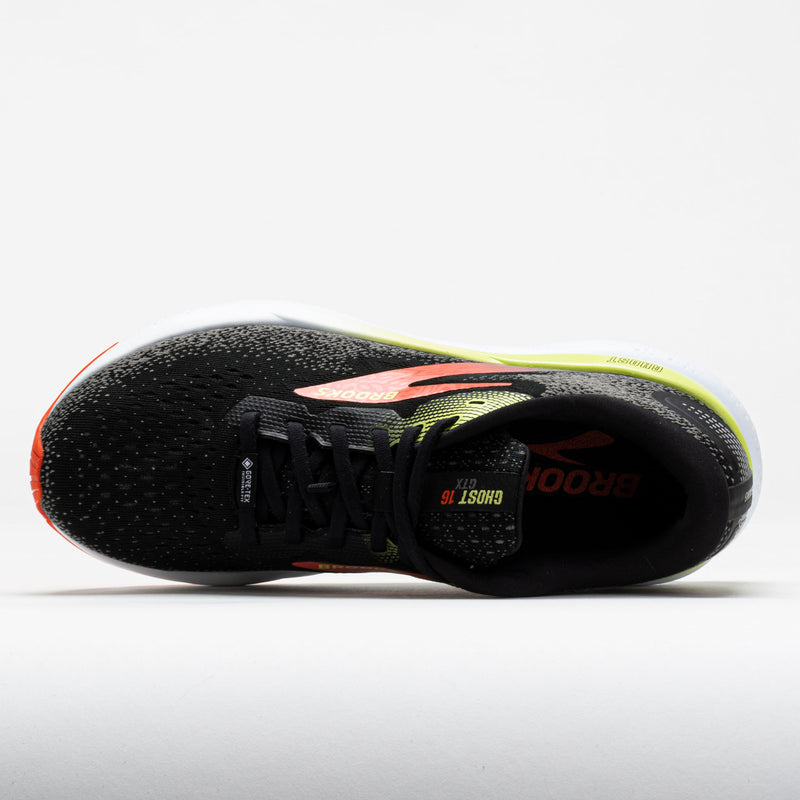 Brooks Ghost 16 GTX Men's Black/Mandarin Red/Green