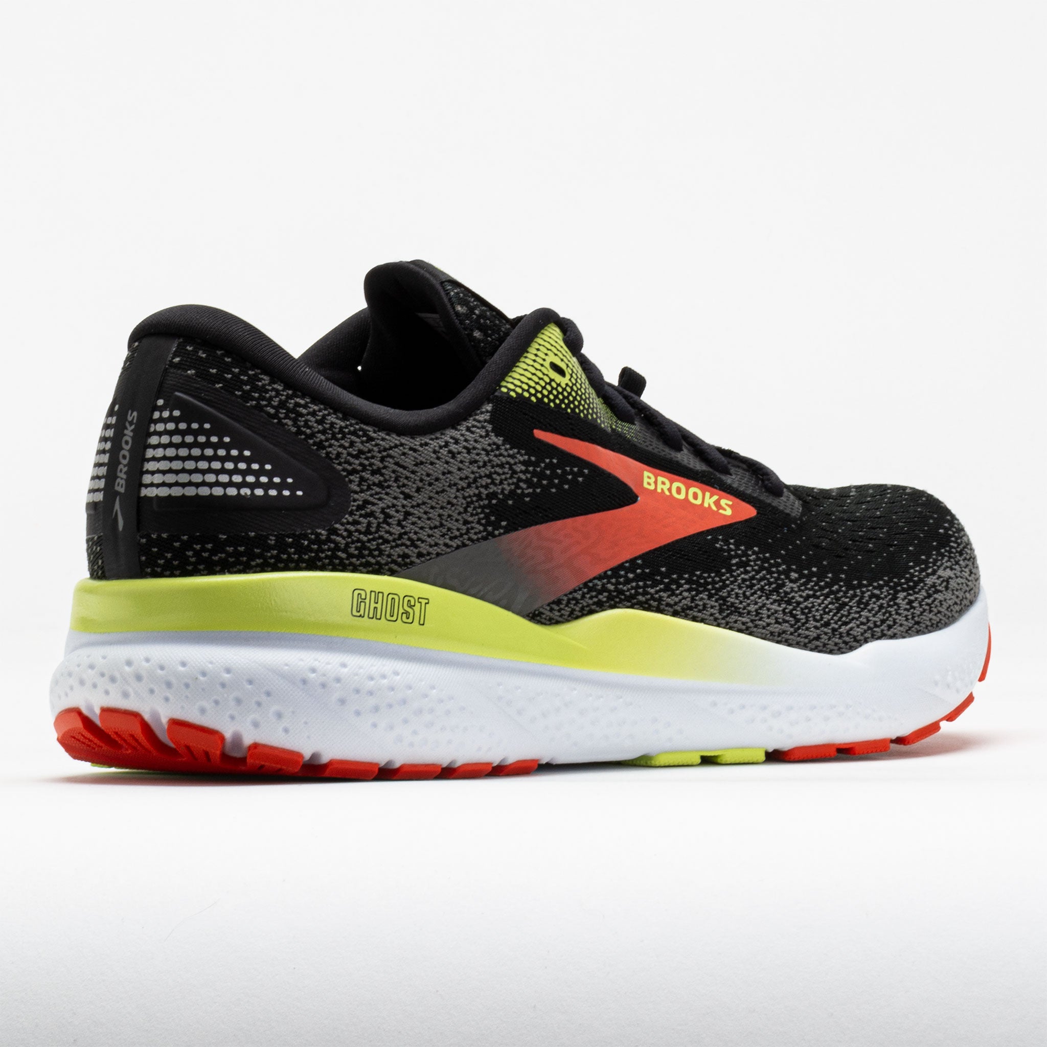 Brooks Ghost 16 GTX Men's Black/Mandarin Red/Green