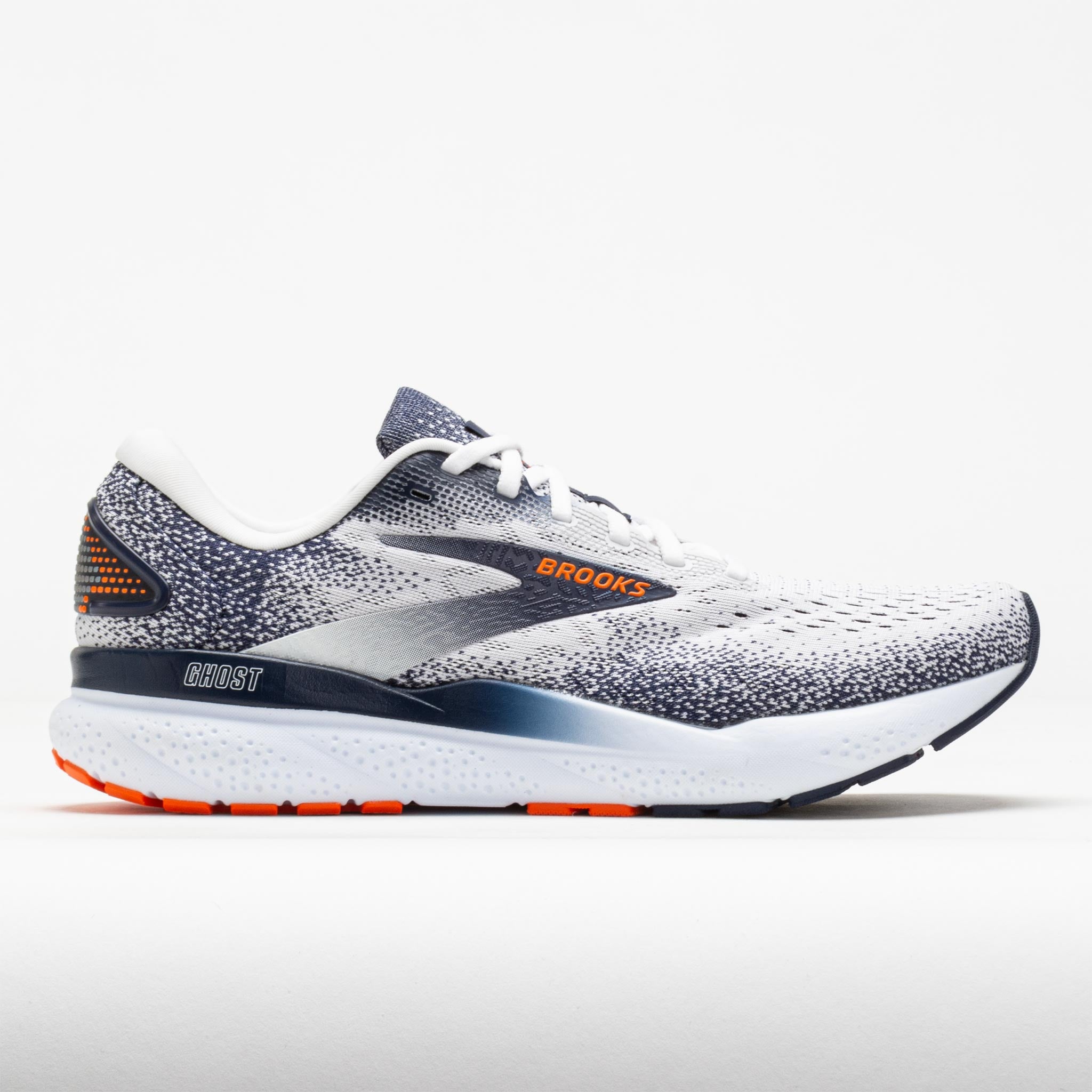 Brooks Ghost 16 Men's White/Peacoat/Orange
