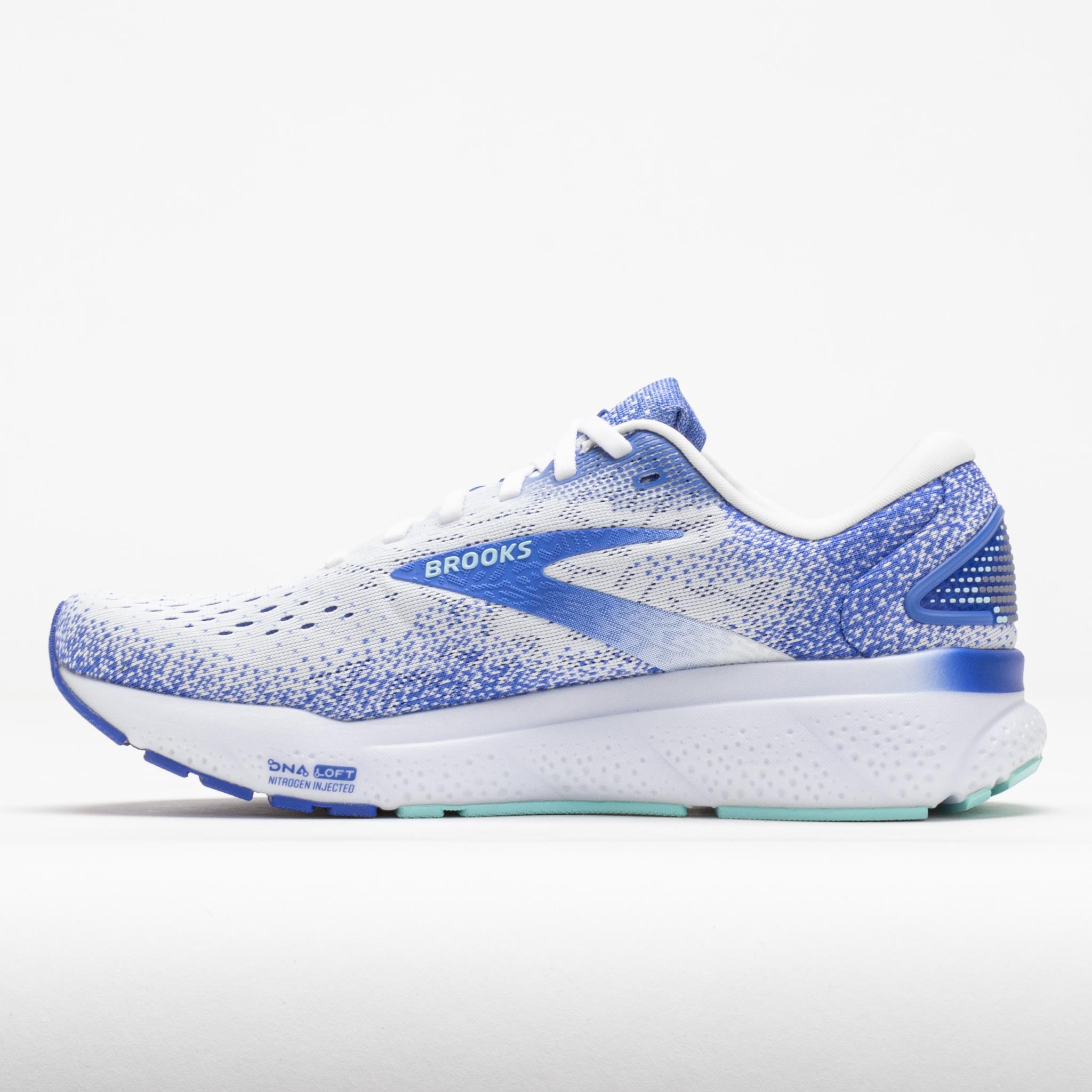 Brooks Ghost 16 Women's White/Amparo Blue/Limpet