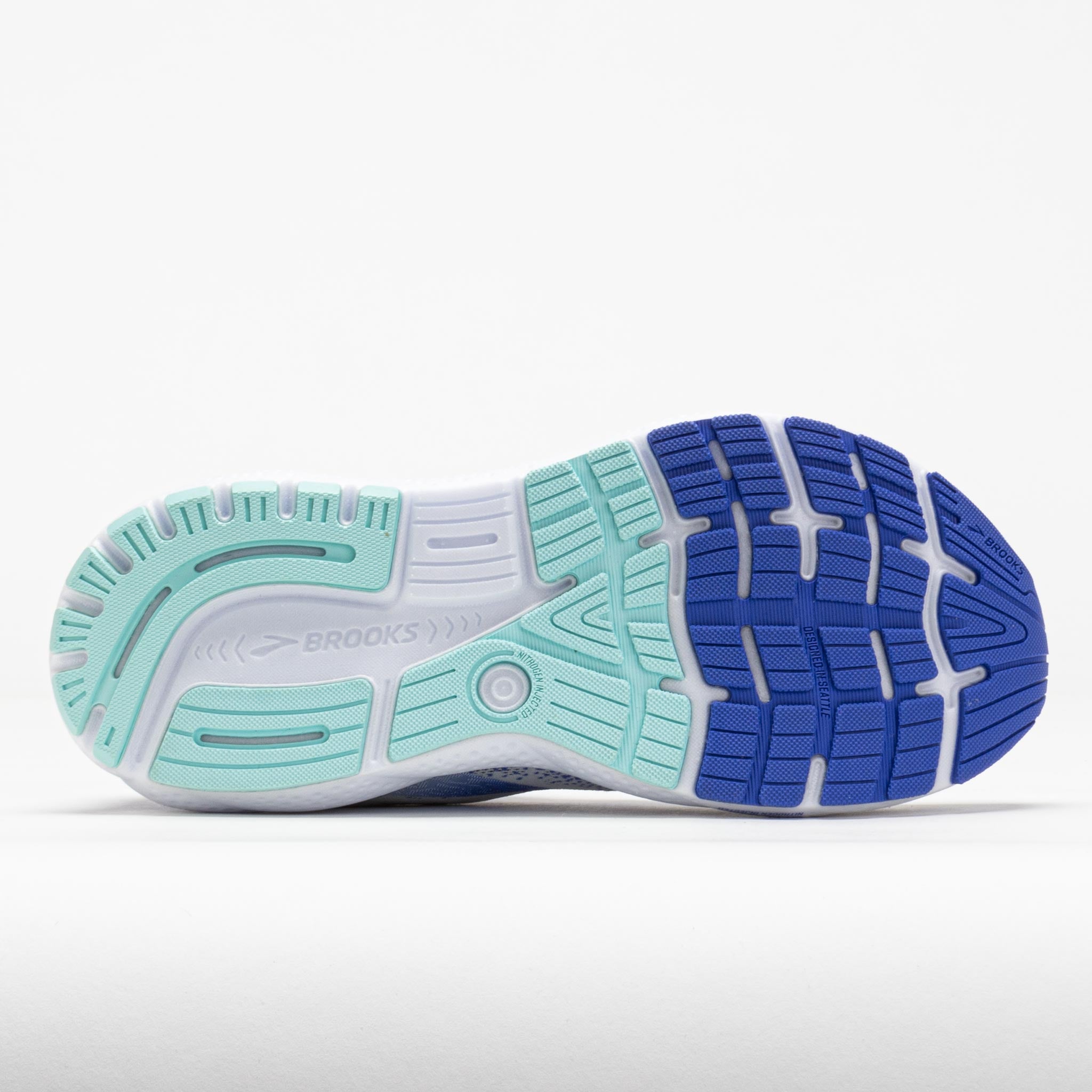 Brooks Ghost 16 Women's White/Amparo Blue/Limpet