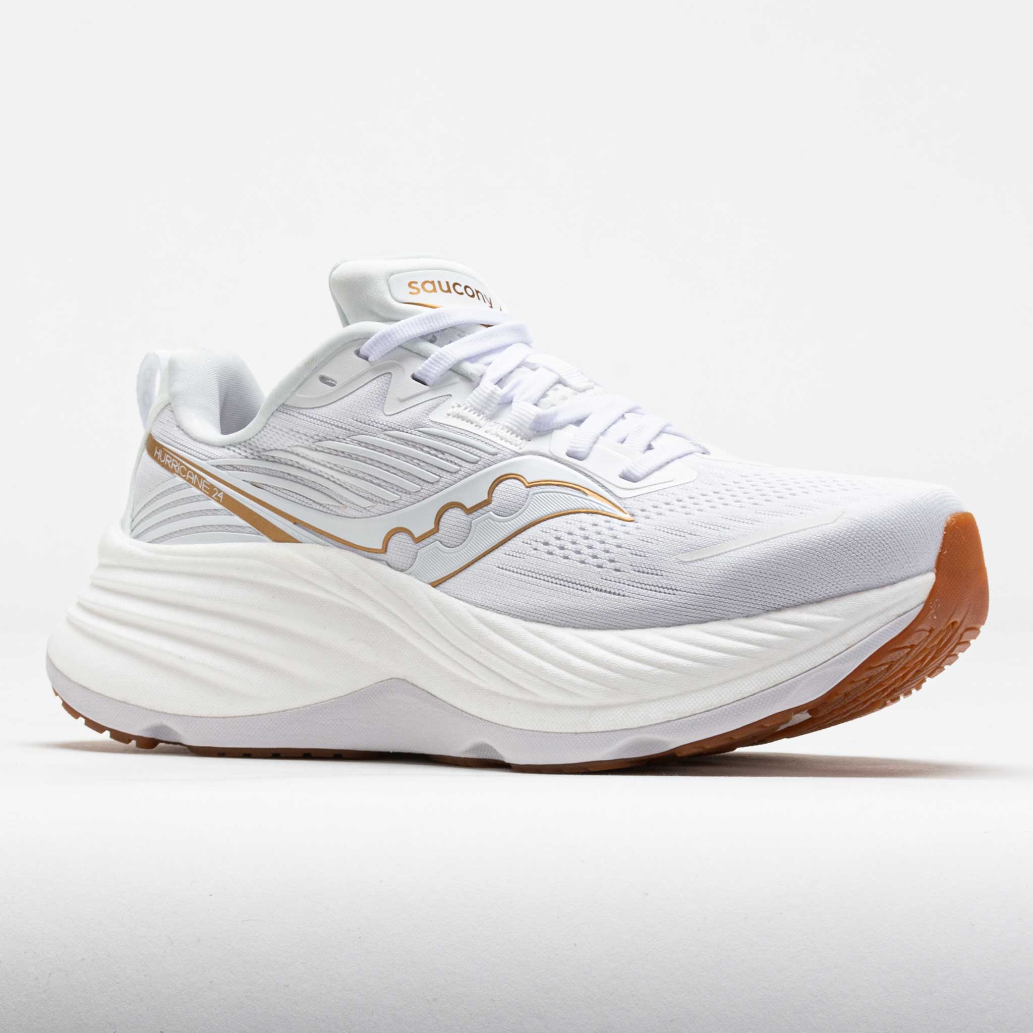 Saucony Hurricane 24 Women's White/Gold – Holabird Sports