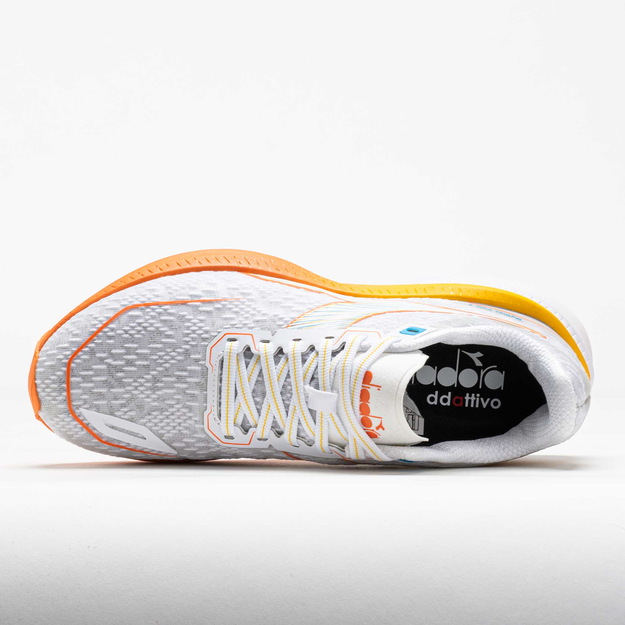 Diadora Mythos Blushield Volo 5 Men's White/Nectarine/Lemon Chrome