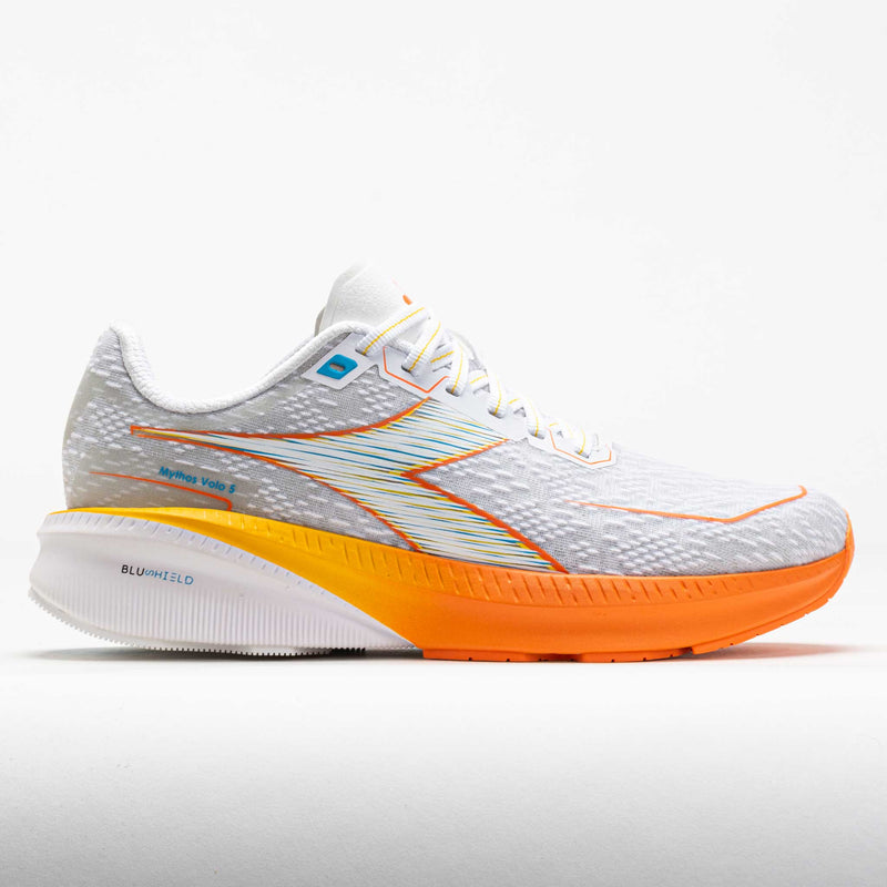 Diadora Mythos Blushield Volo 5 Men's White/Nectarine/Lemon Chrome