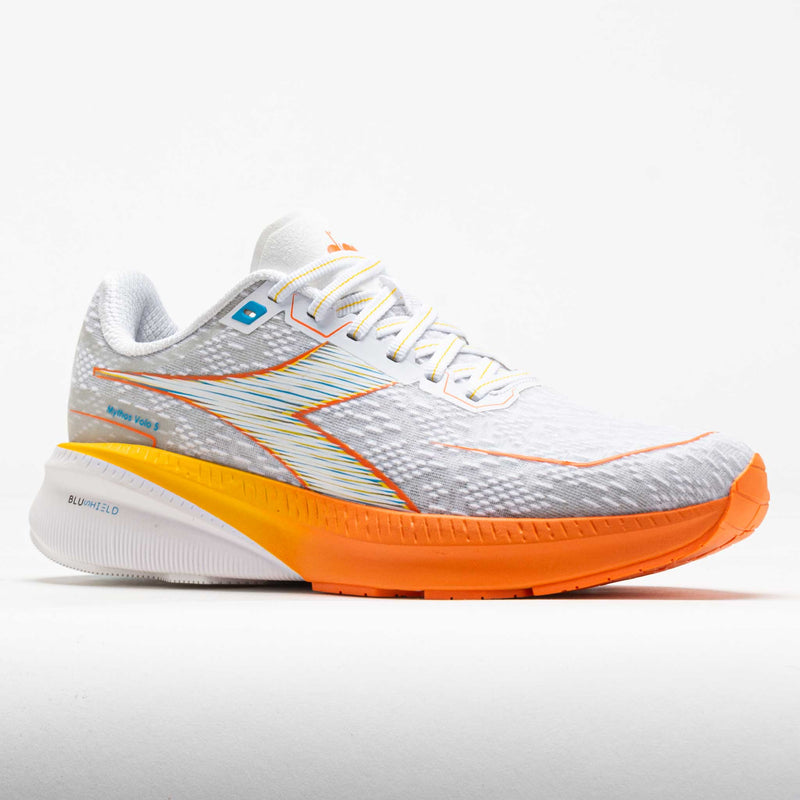 Diadora Mythos Blushield Volo 5 Men's White/Nectarine/Lemon Chrome