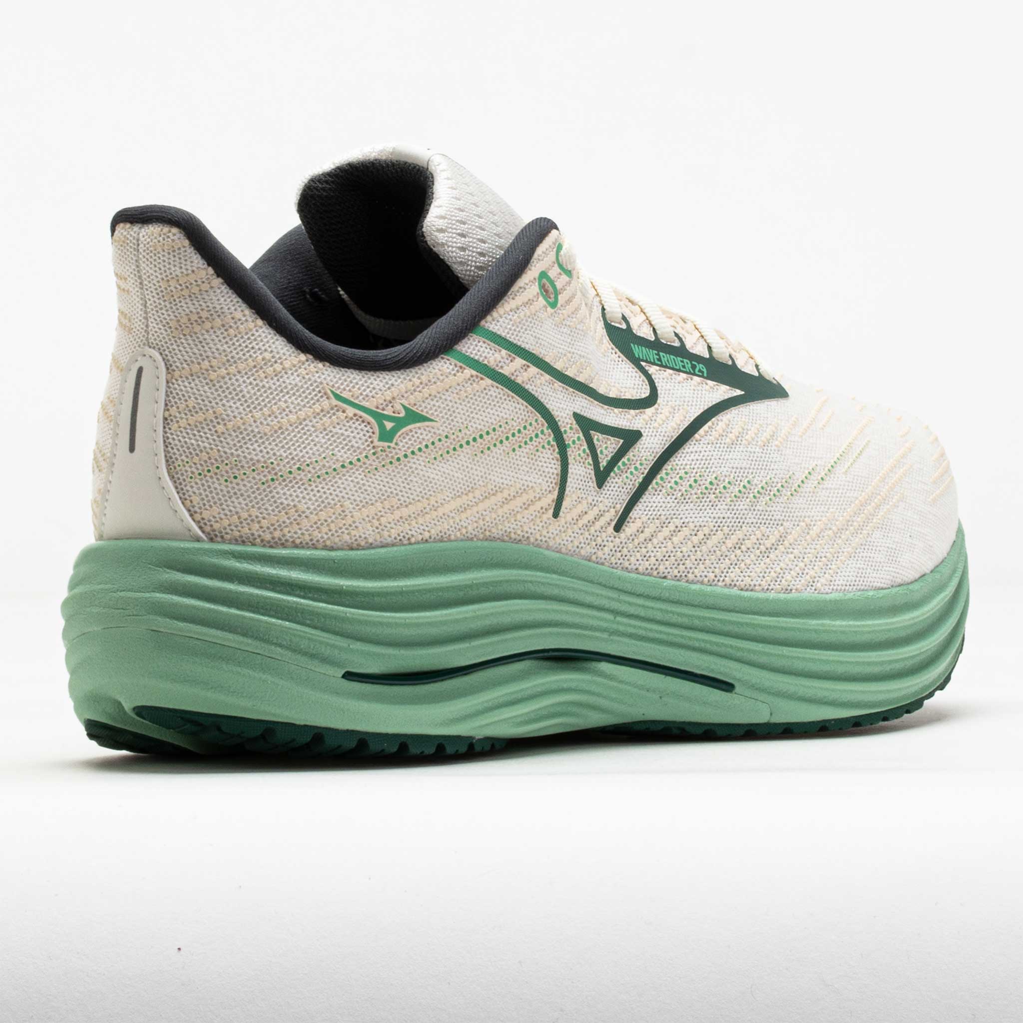 Mizuno Wave Rider 29 Men's White/Bistro Green – Holabird Sports