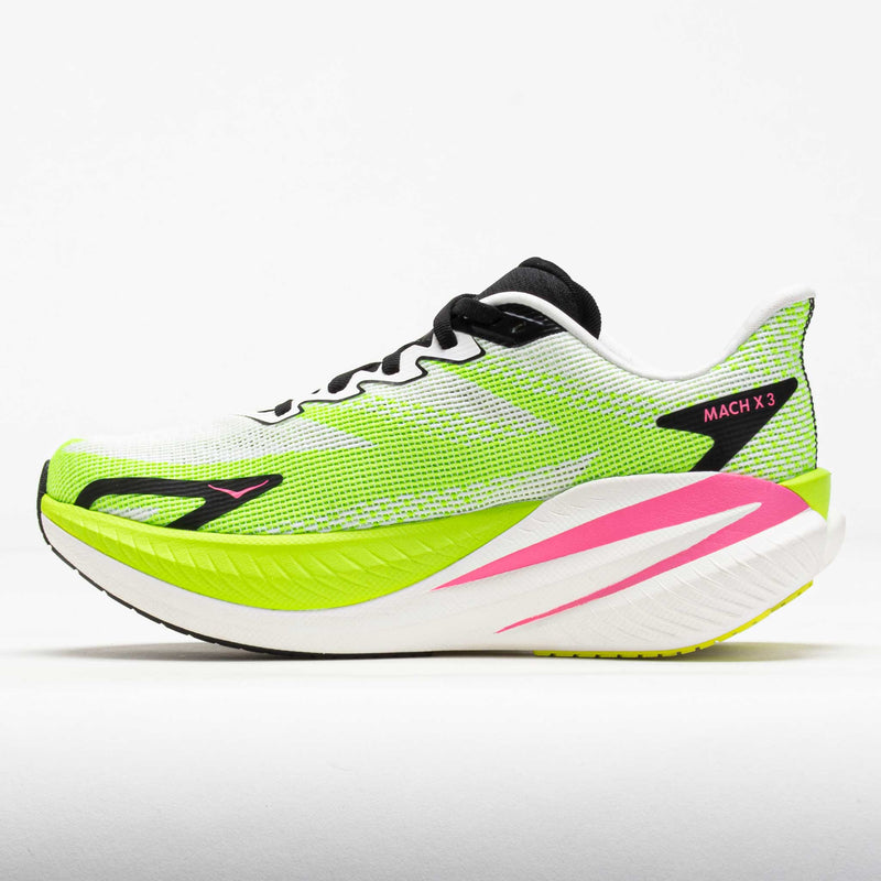 HOKA Mach X 3 Women's White/Neon Lime