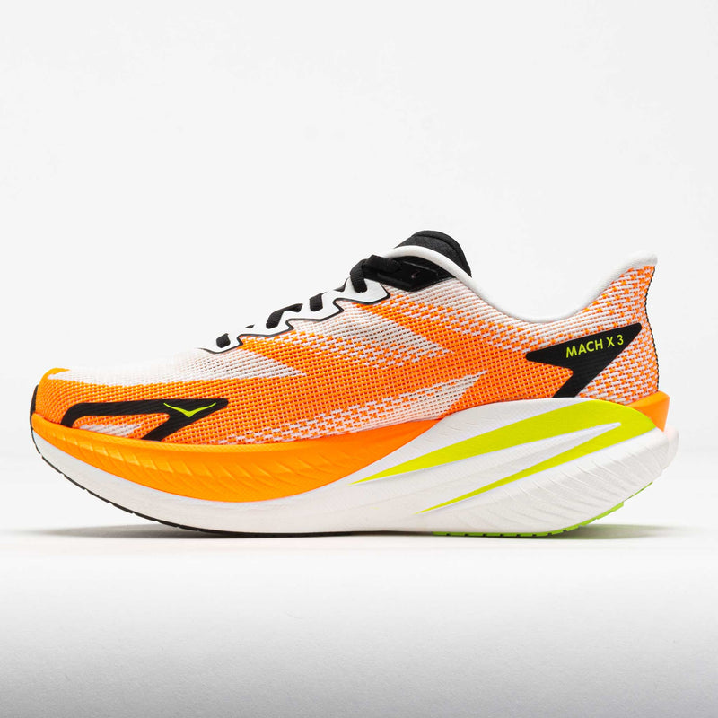 HOKA Mach X 3 Men's White/Neon Tangerine