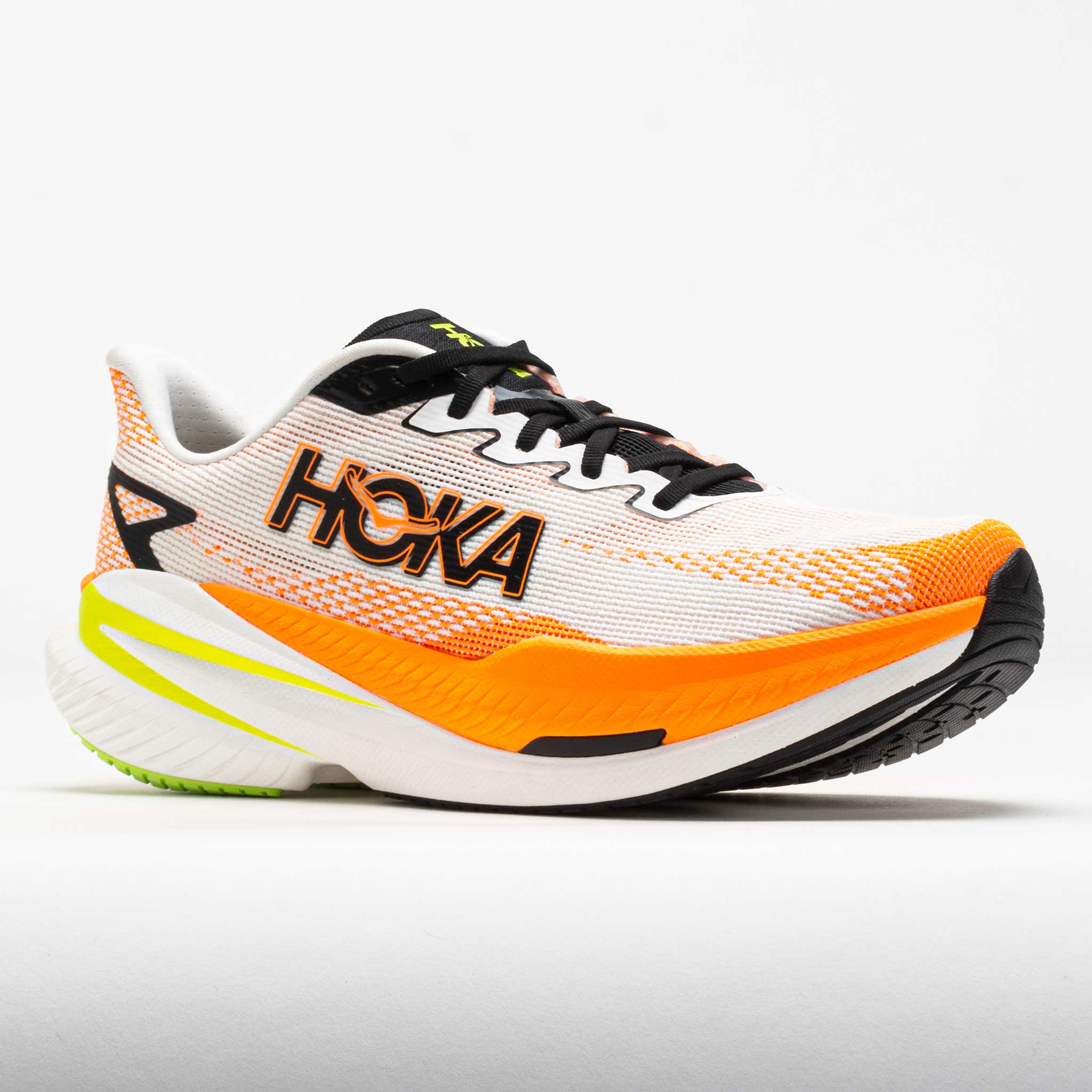 HOKA Mach X 3 Men's White/Neon Tangerine