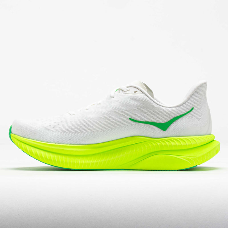 HOKA Mach 6 Men's White/Neon Lime