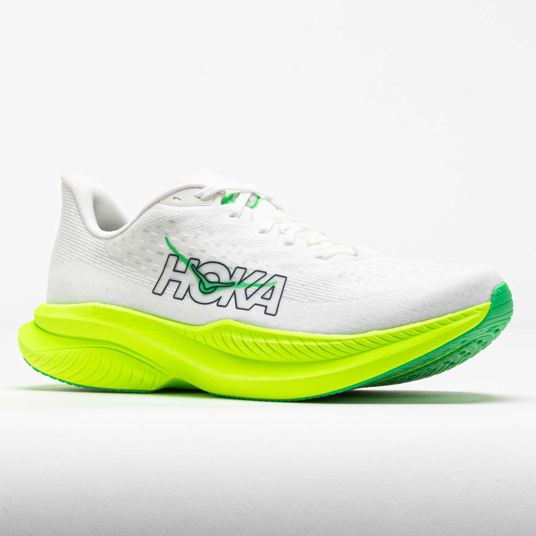 HOKA Mach 6 Men's White/Neon Lime