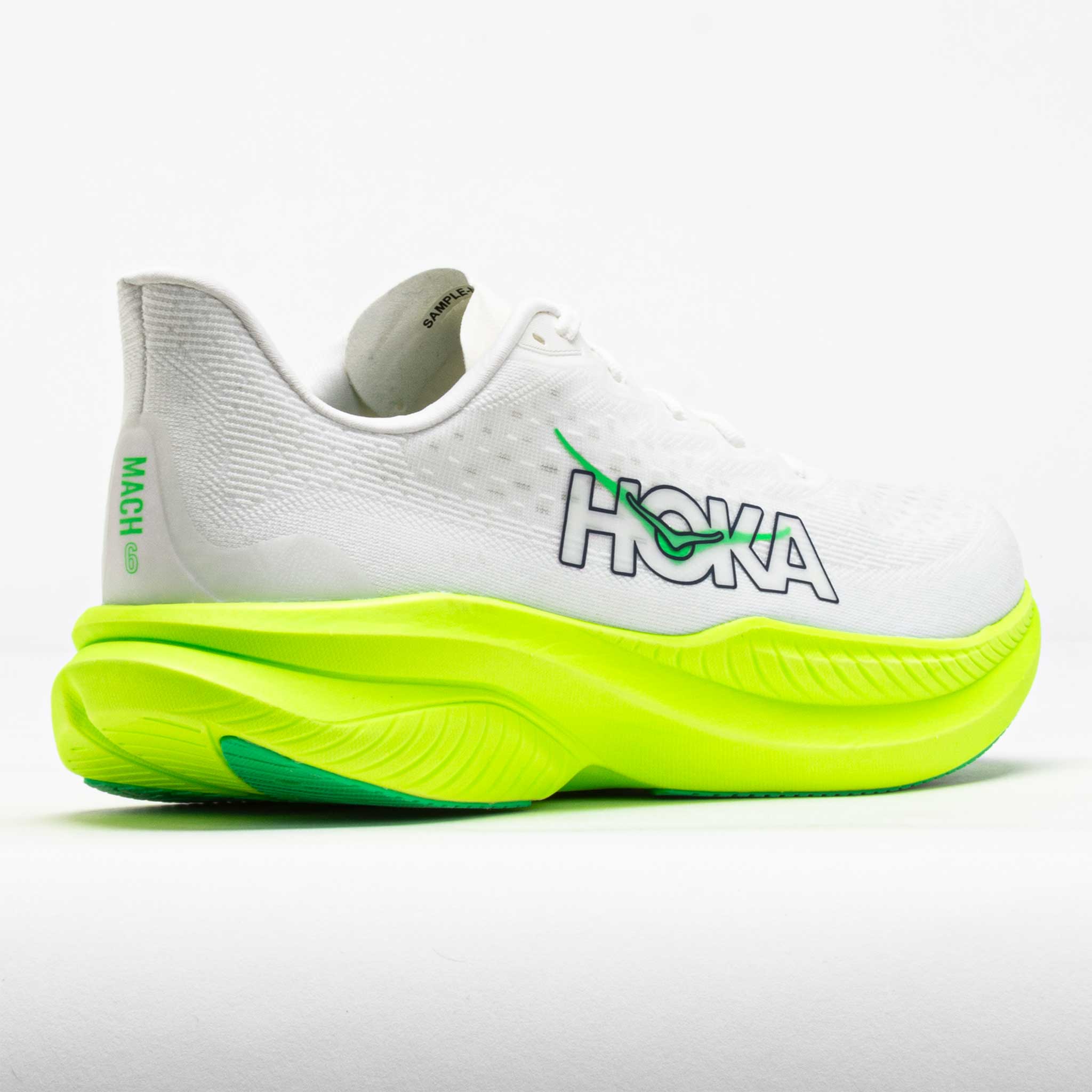 HOKA Mach 6 Men's White/Neon Lime