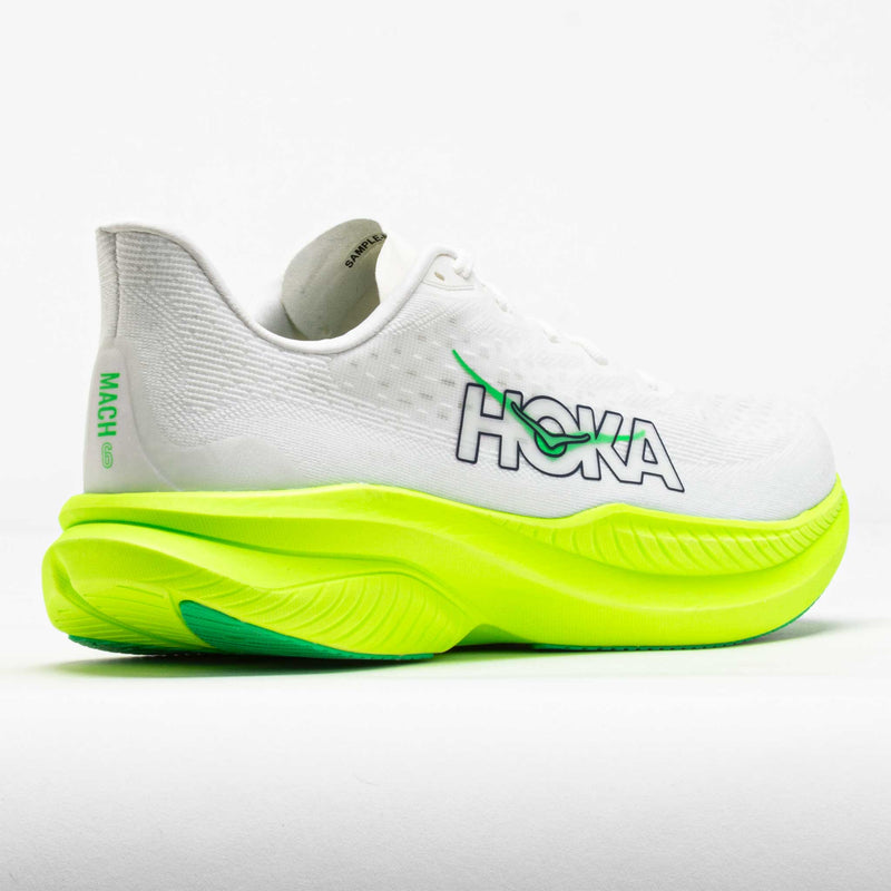 HOKA Mach 6 Men's White/Neon Lime