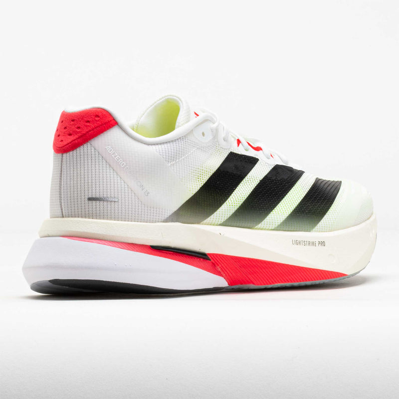 adidas Adizero Boston 13 Men's White/Core Black/Lucid Red