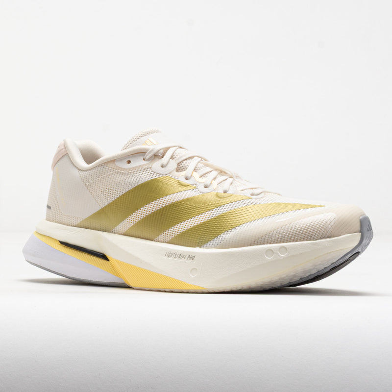 adidas Adizero Boston 13 Women's Chalk White/Gold Metallic/Orange Tint