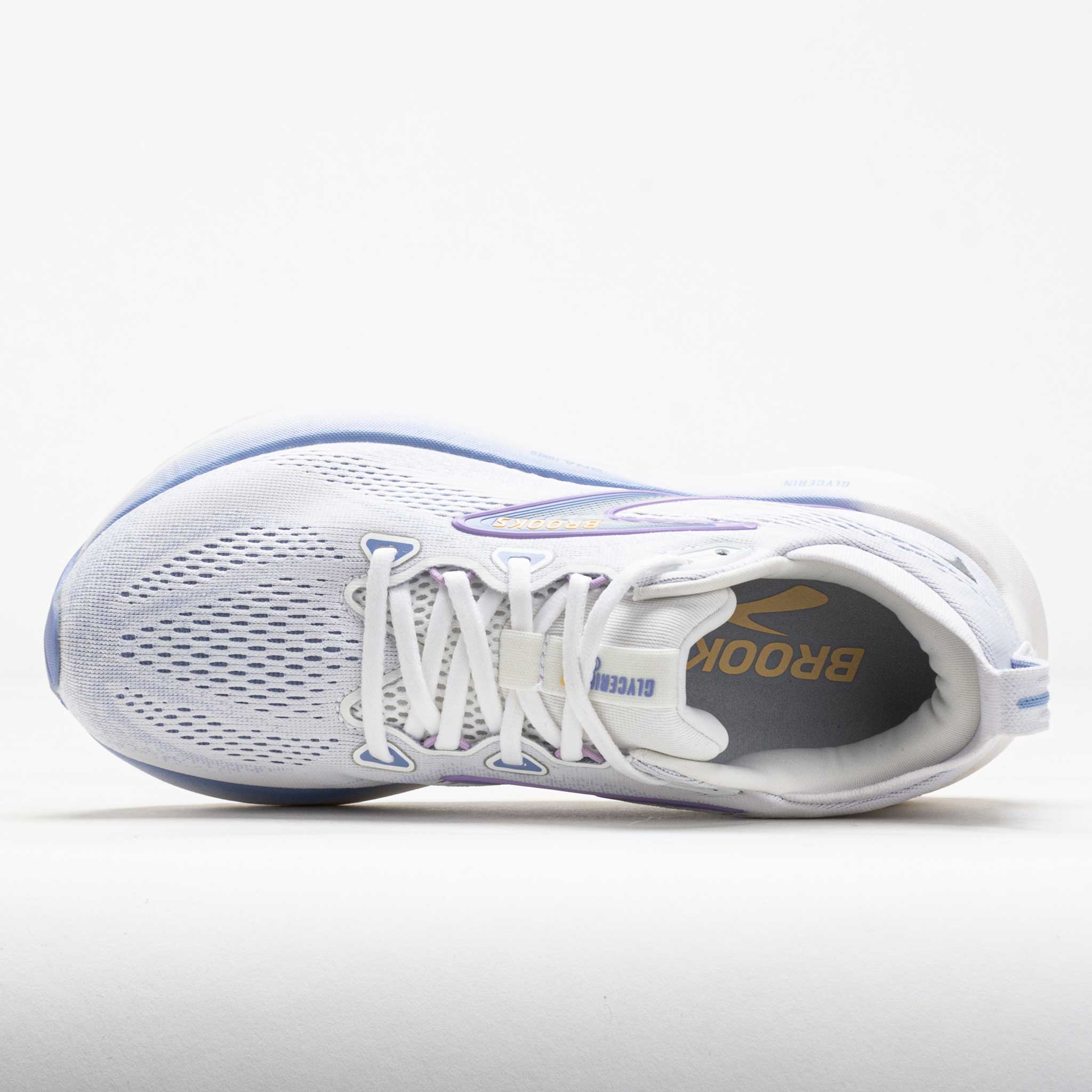Brooks Glycerin 22 Women's White/Blue Heron/Apricot – Holabird Sports
