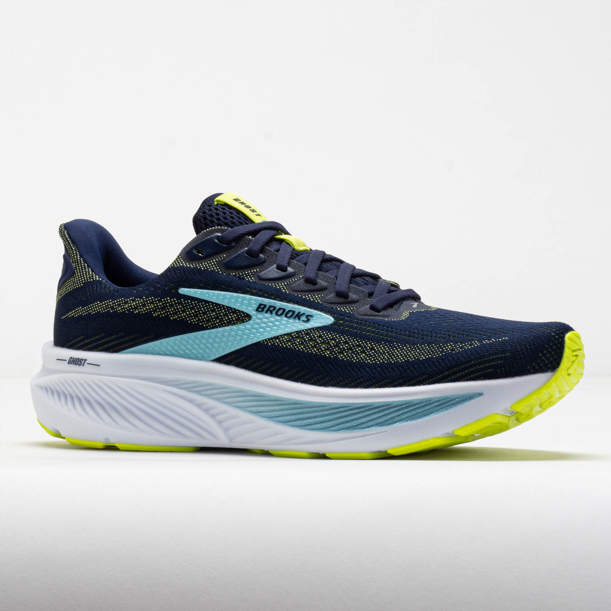 Brooks Ghost 17 Men's Peacoat/Lime/Blue – Holabird Sports