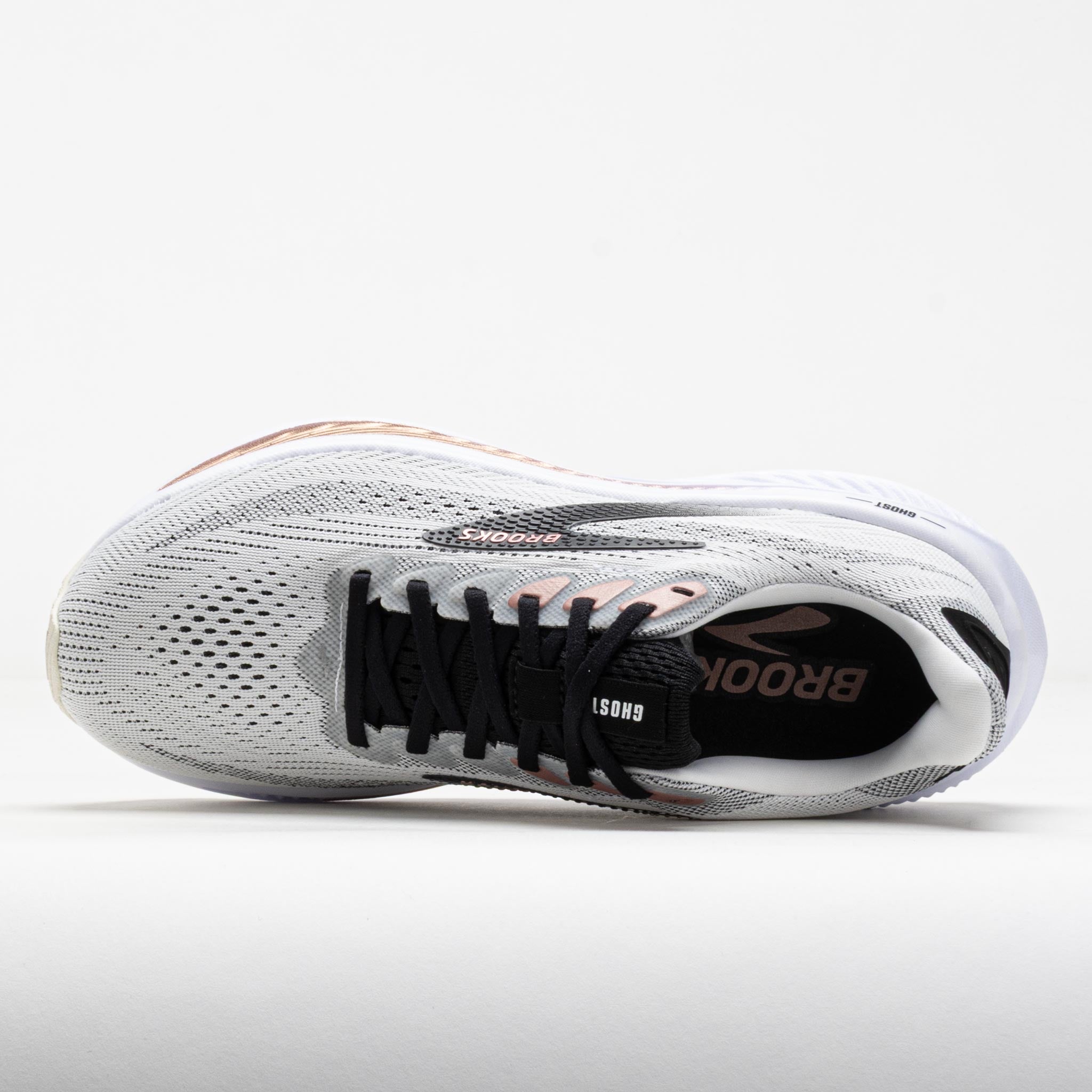 Brooks Ghost 17 Women's White/Black/Rose Gold – Holabird Sports