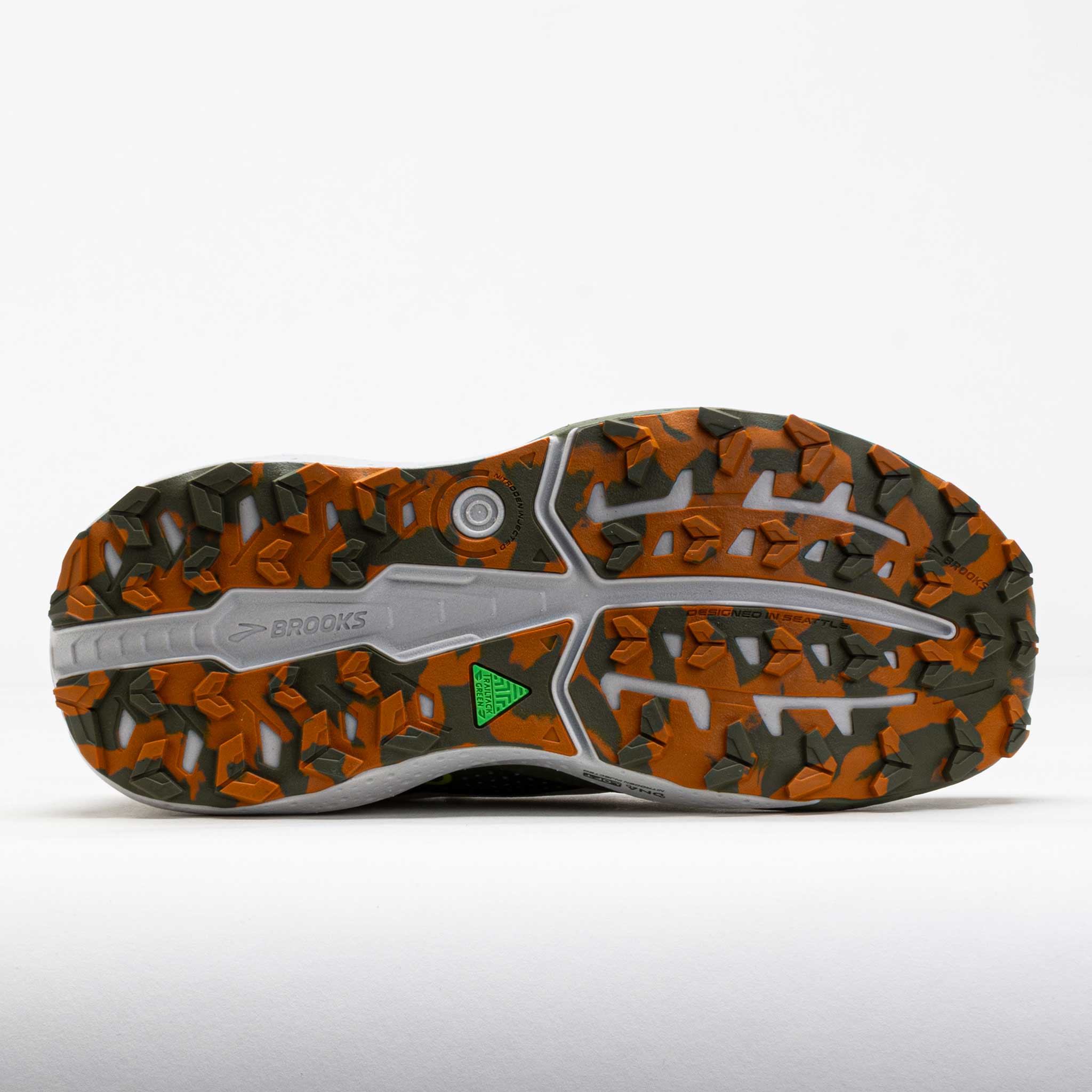 Brooks Caldera 8 Men's Dusty Olive/Lime/Oyster – Holabird Sports