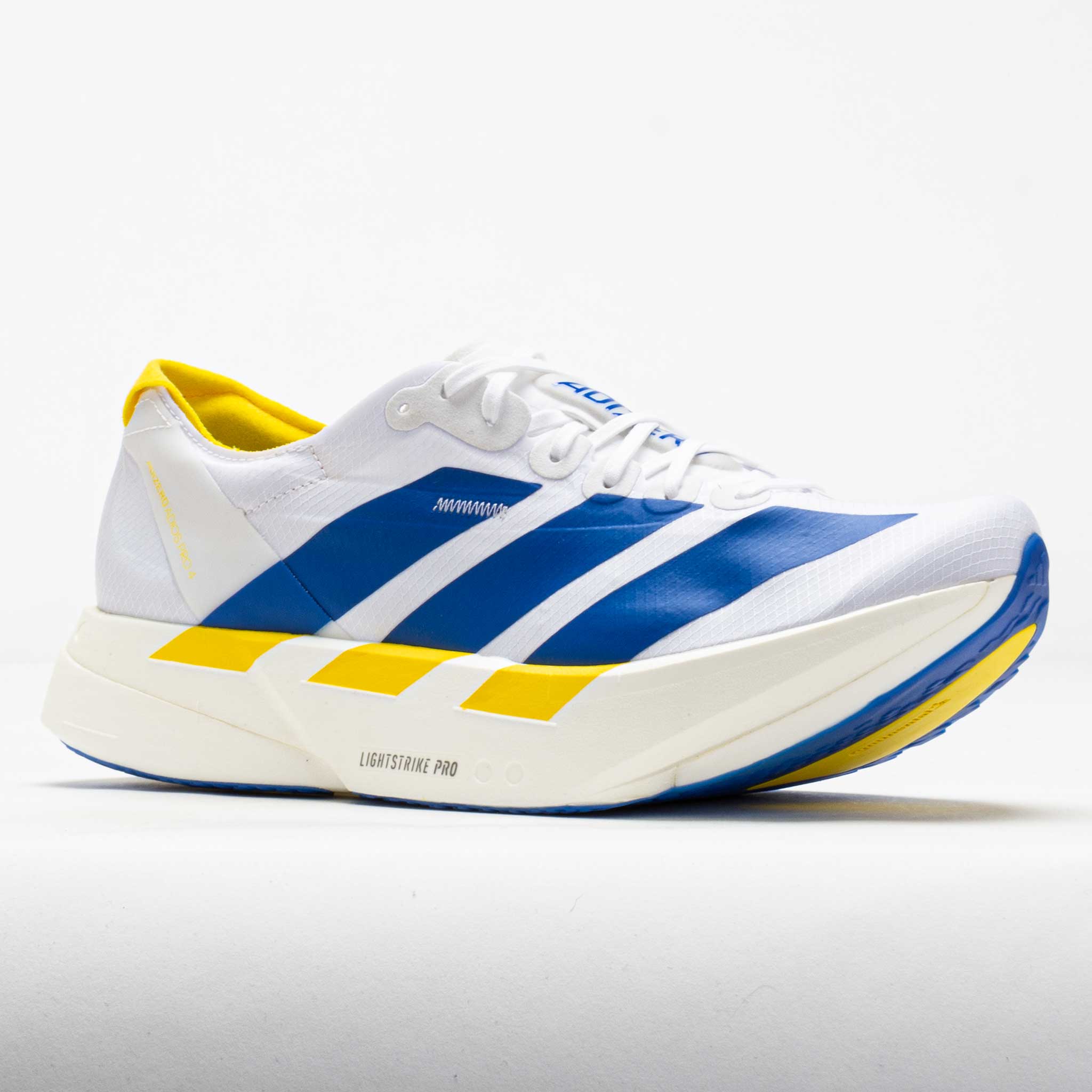 adidas Adizero Adios Pro 4 Men's White/Blue/Yellow – Holabird Sports