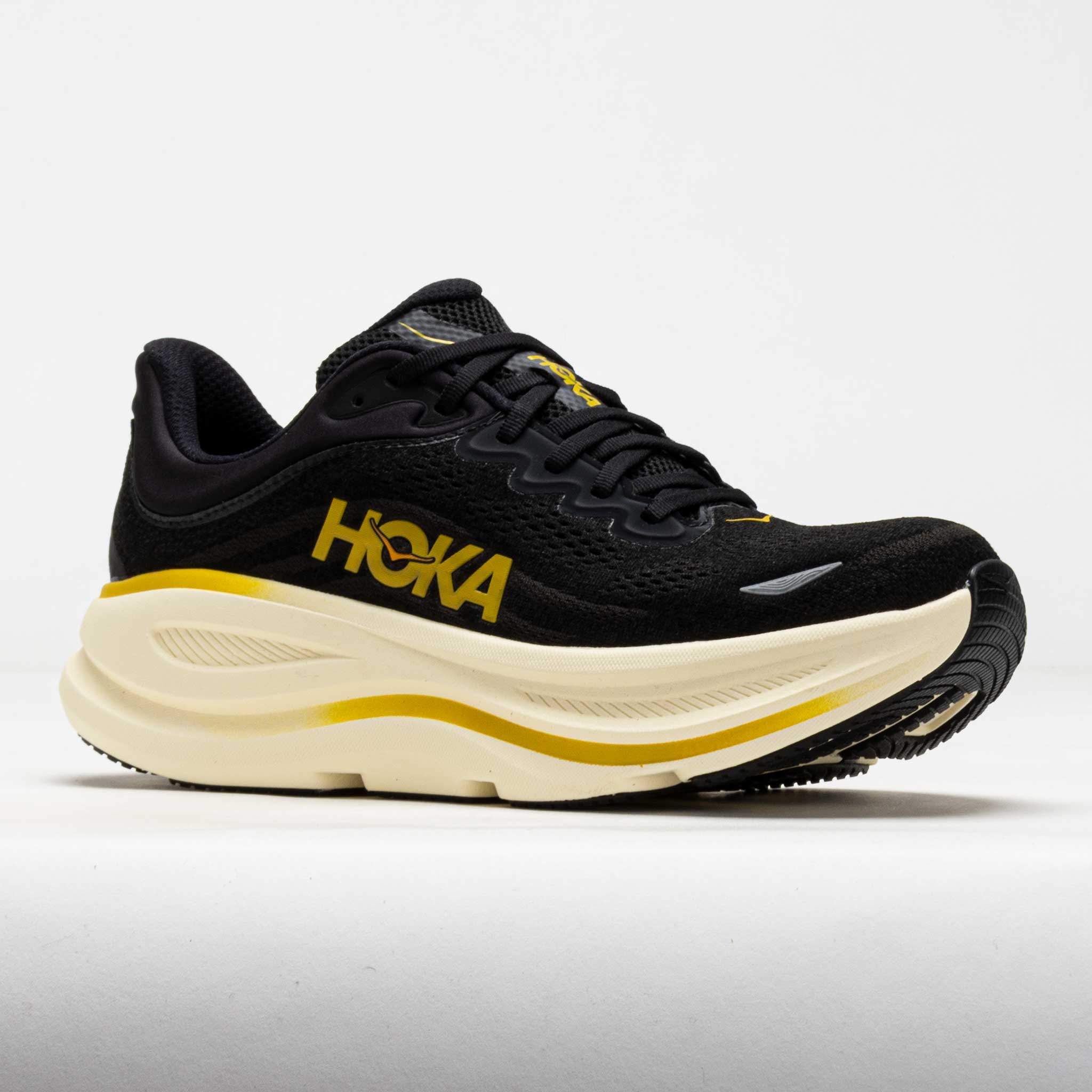 HOKA Bondi 9 Men's Carbon Black/Yellow Gold – Holabird Sports