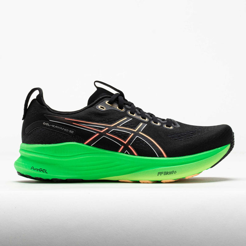 ASICS GEL-Kayano 32 Men's Black/Vital Green – Holabird Sports