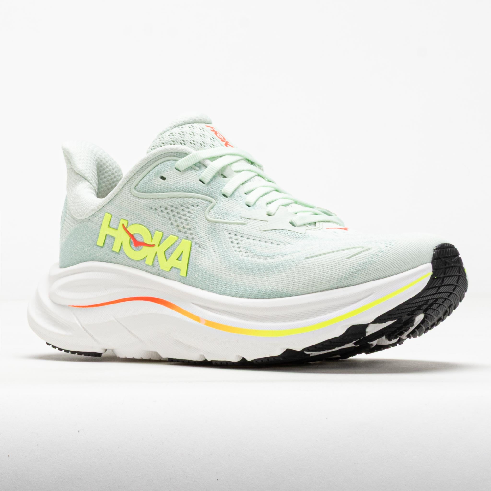 HOKA Clifton 10 Women's Sea Glass/Neon Flame