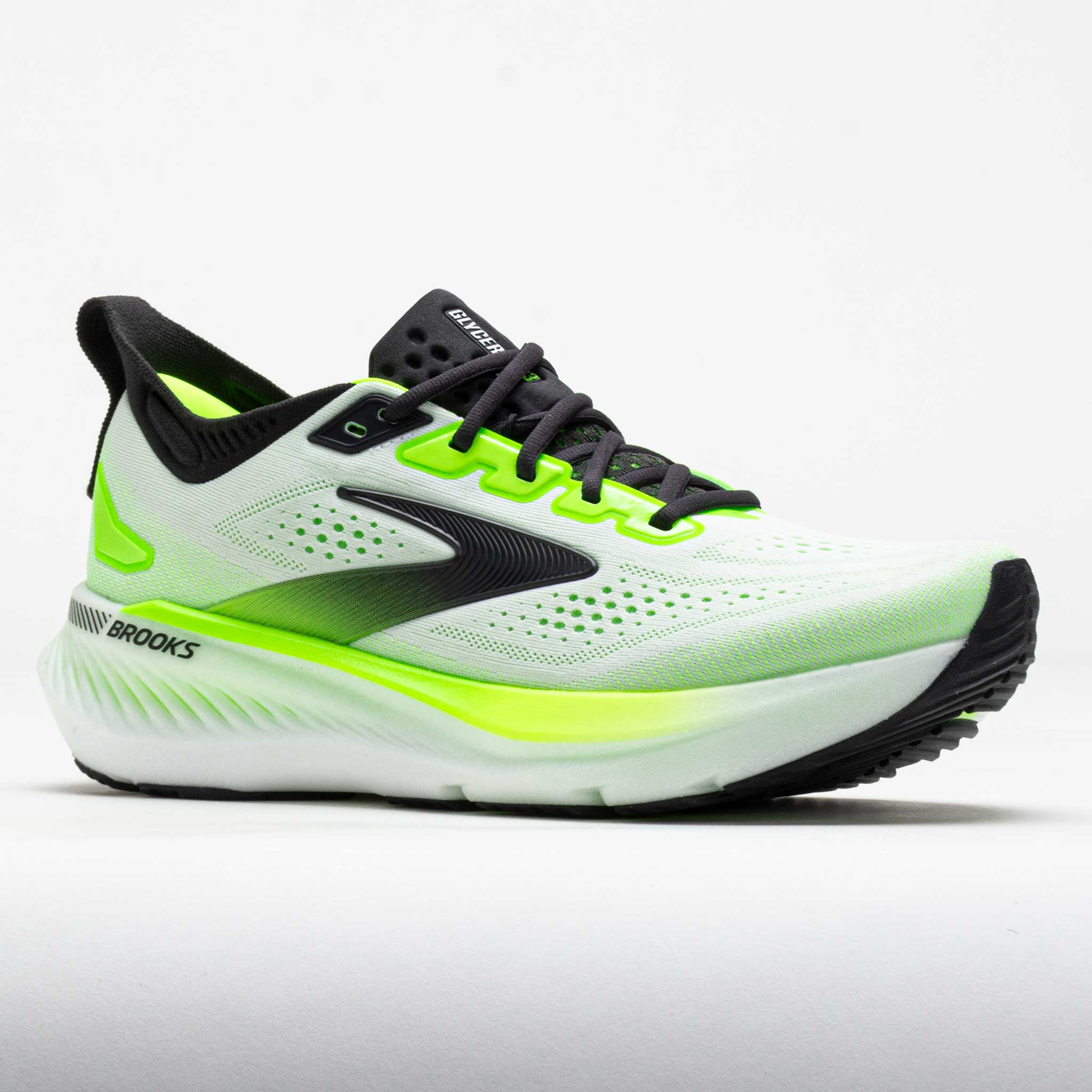 Brooks Glycerin GTS 23 Men's White/Phantom/Green Gecko – Holabird