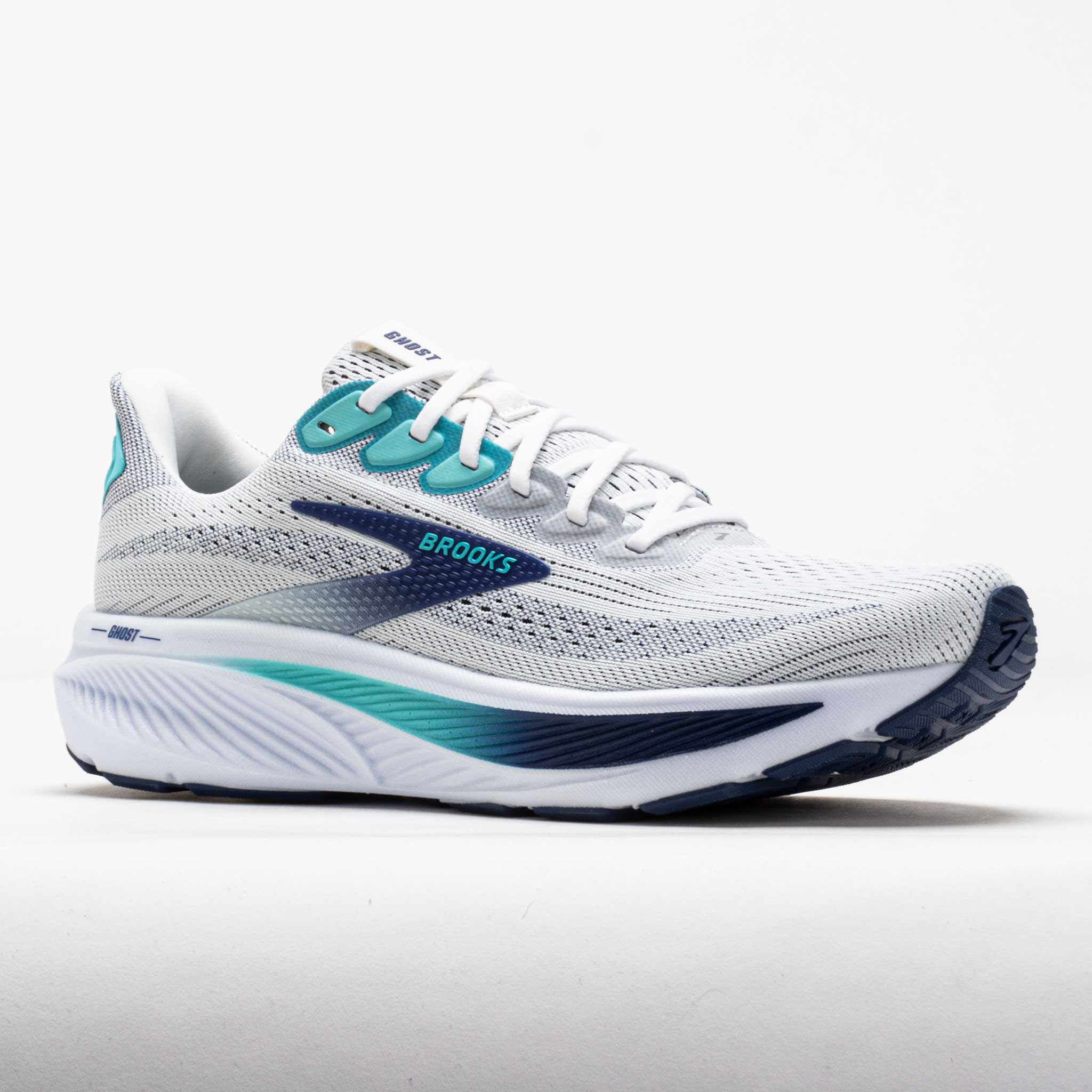 Brooks Ghost 17 Men's White/Beacon Blue/Ipanema – Holabird Sports
