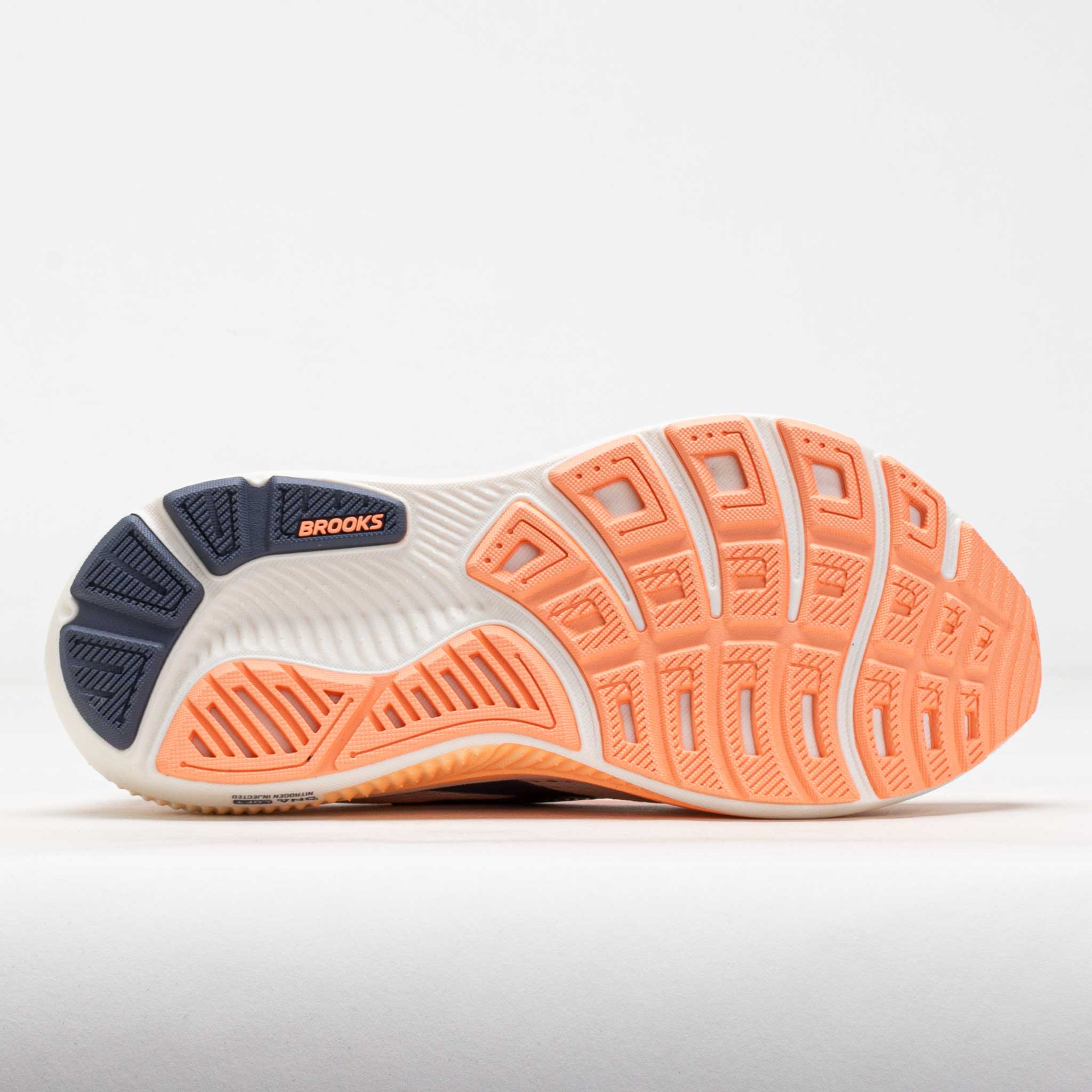 Brooks Ghost 18 Women's Star White/Cyber Peach/Grey – Holabird Sports