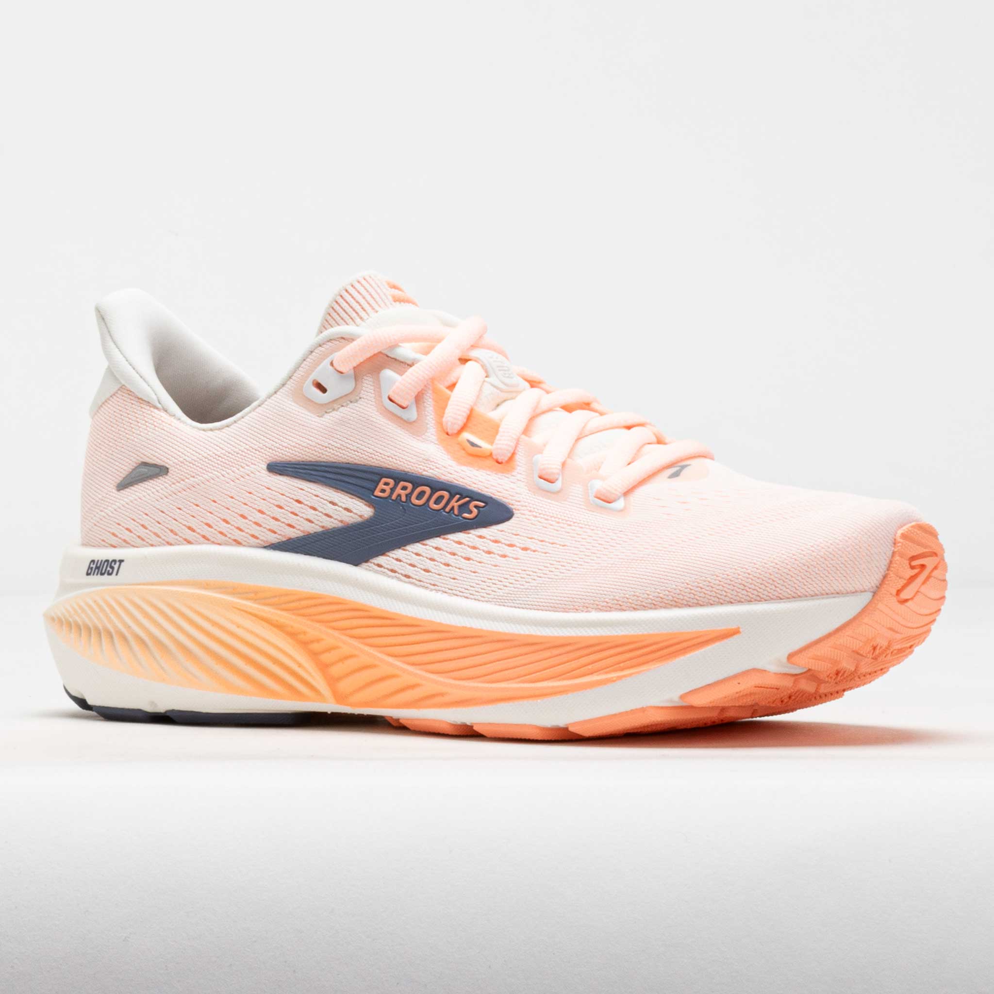 Brooks Ghost 18 Women's Star White/Cyber Peach/Grey
