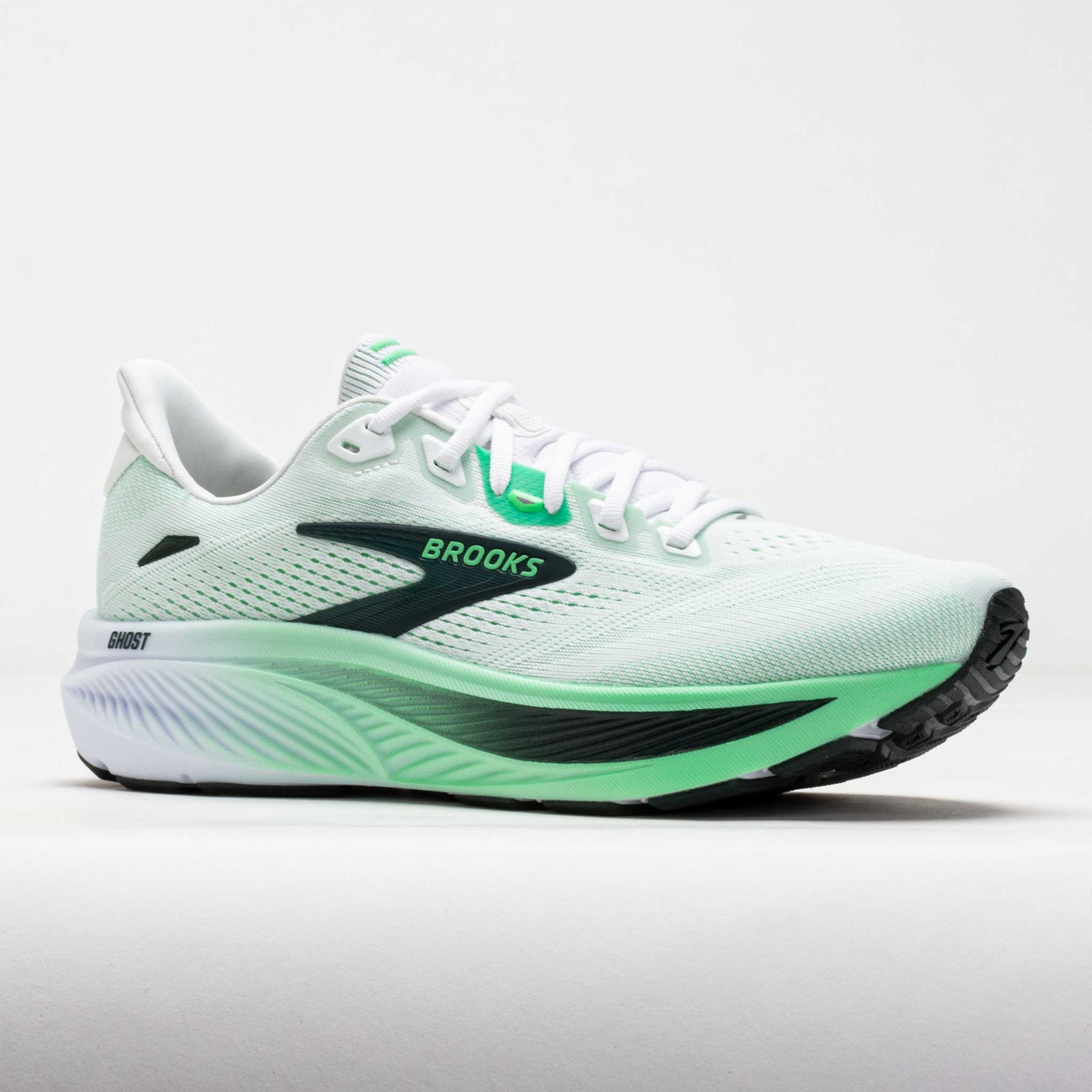 Brooks Ghost 18 Men's White/Spring Bud/Spruce – Holabird Sports