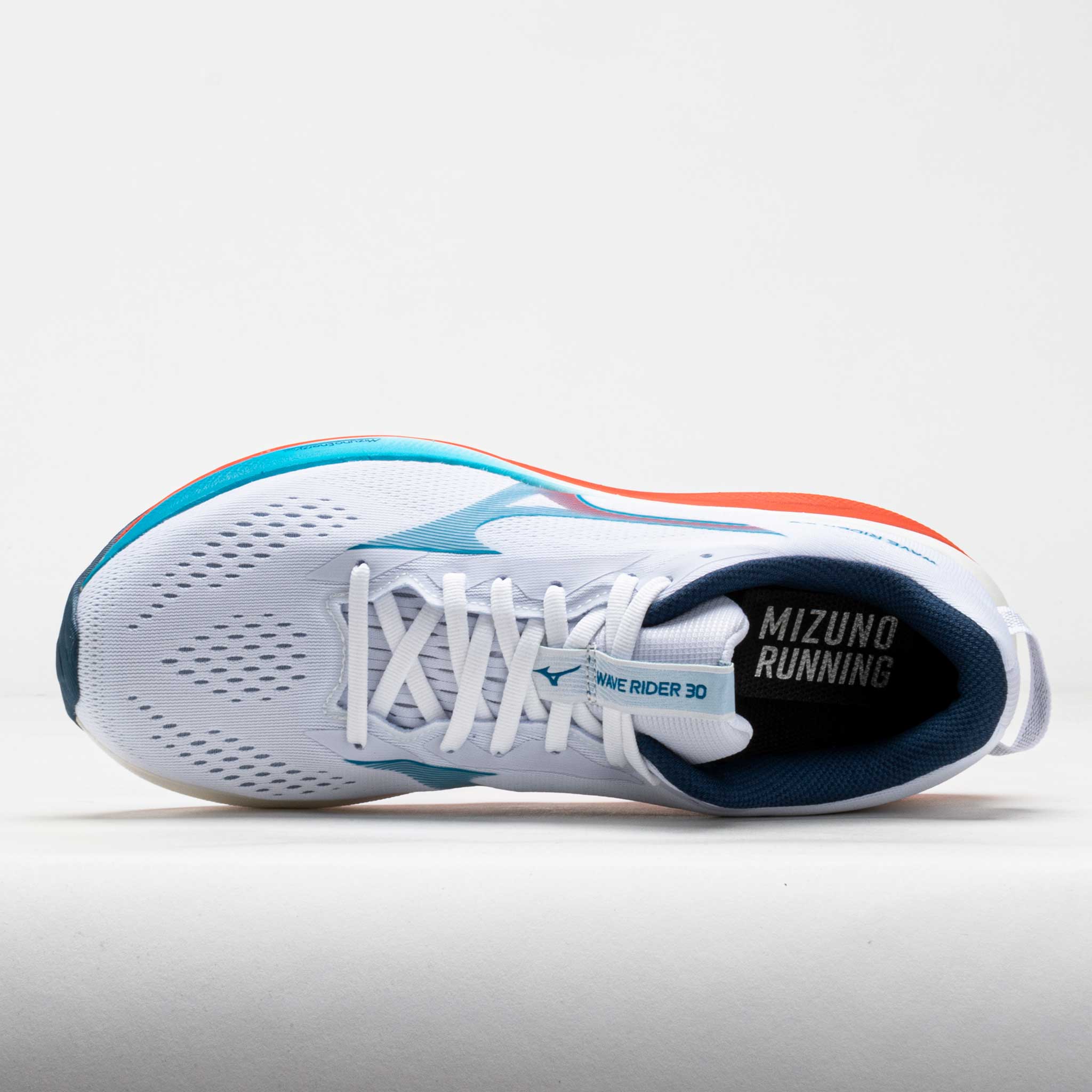 Mizuno Wave Rider 30 Men's White/Blue Jewel – Holabird Sports