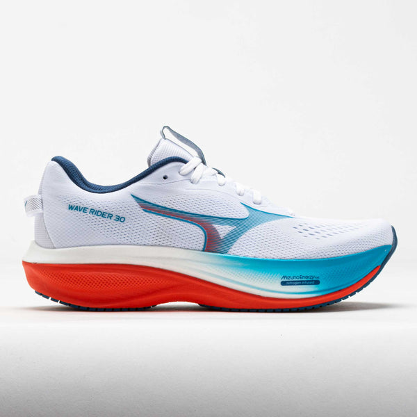 Mizuno Wave Rider 30 Men's White/Blue Jewel – Holabird Sports