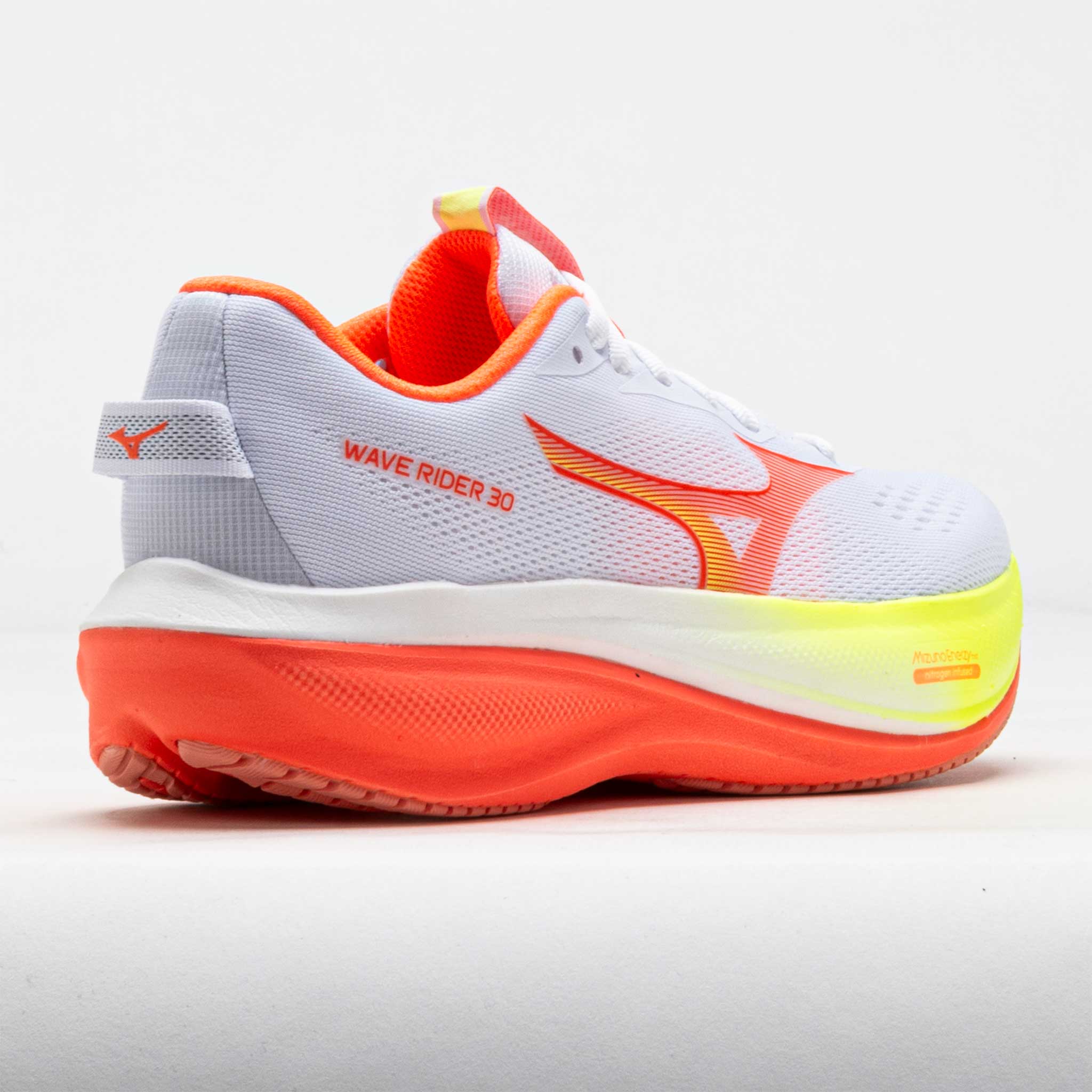 Mizuno Wave Rider 30 Women's White/Flamingo Coral – Holabird Sports
