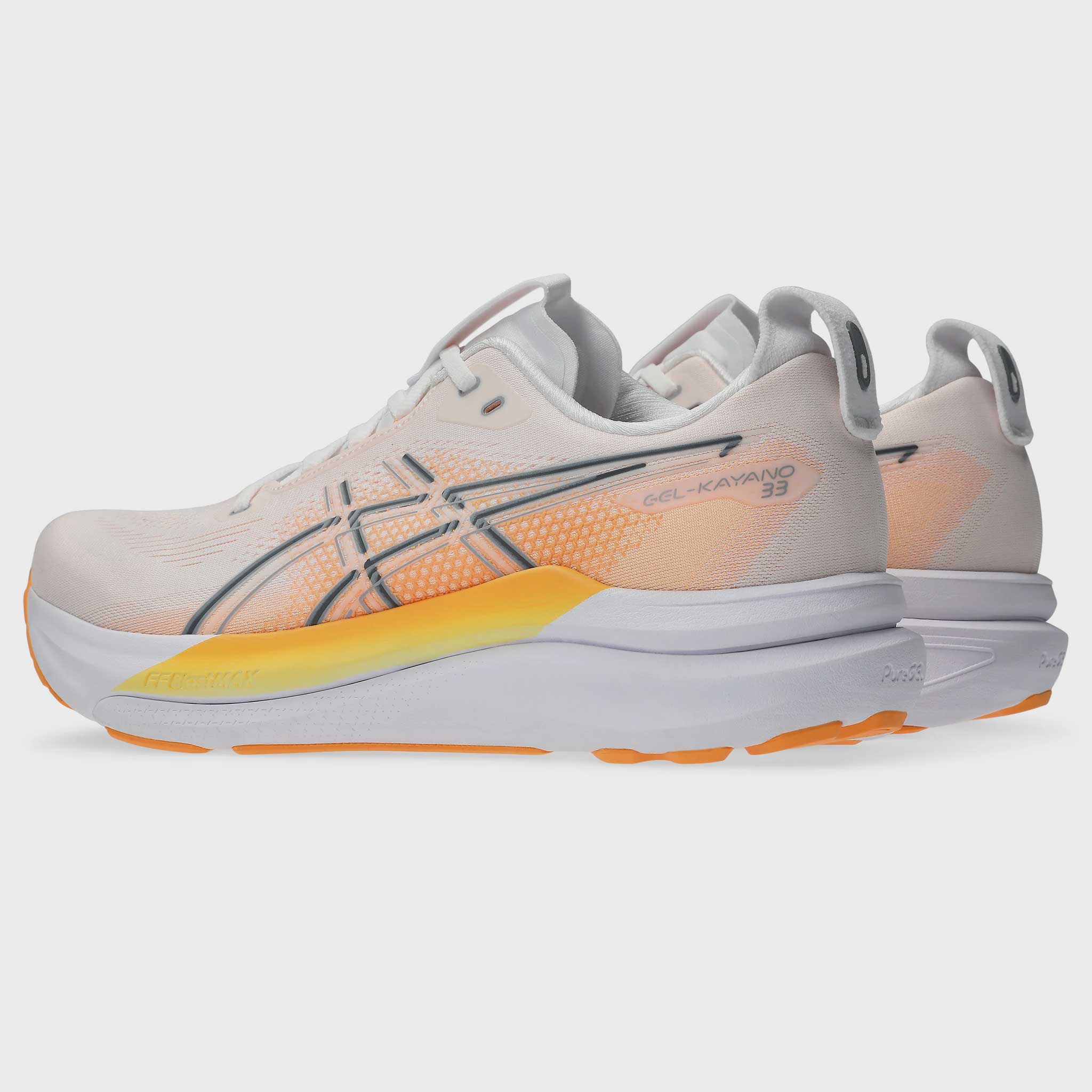 ASICS GEL-Kayano 33 Men's White/Stadium Orange