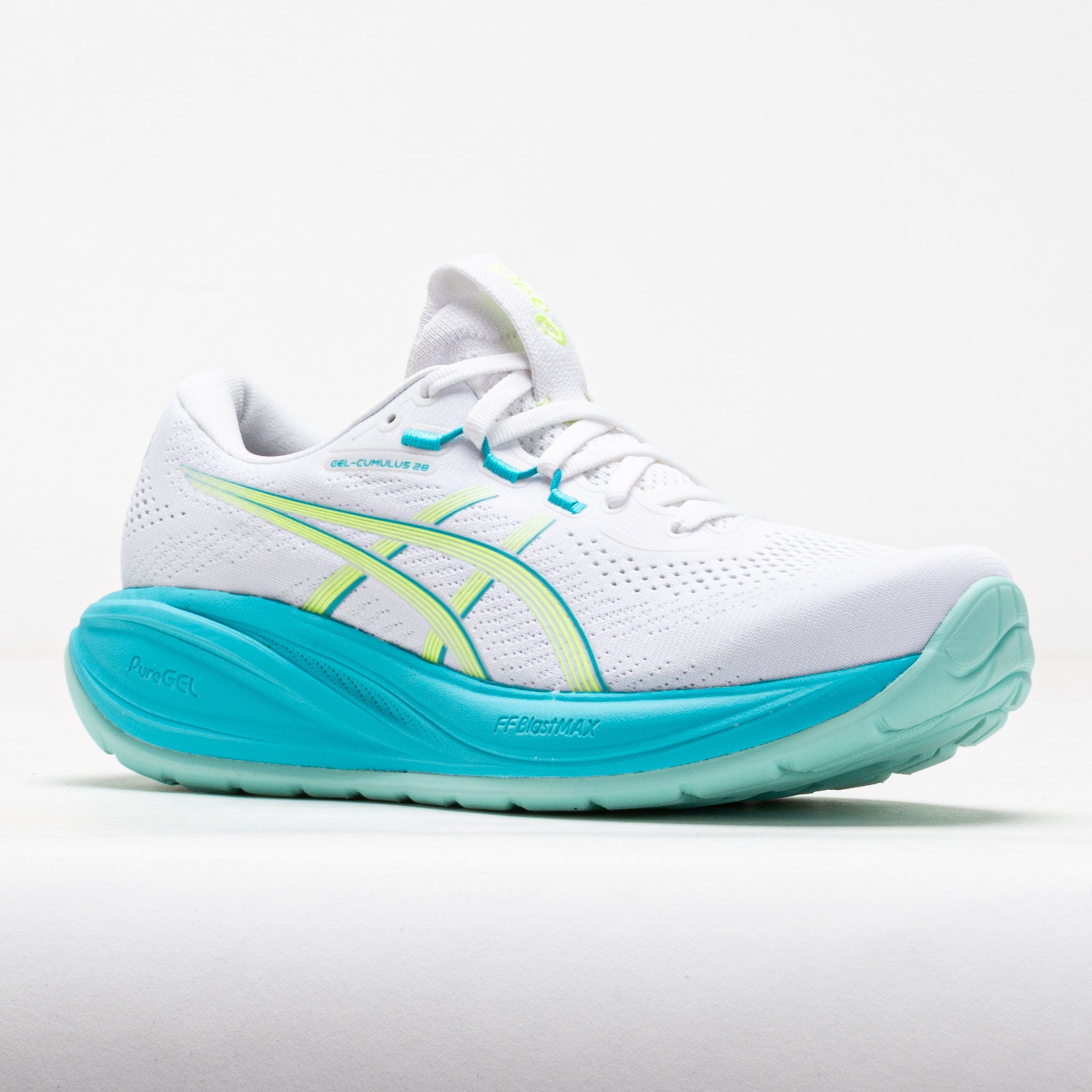 ASICS GEL-Cumulus 28 Women's White/Energy Aqua – Holabird Sports