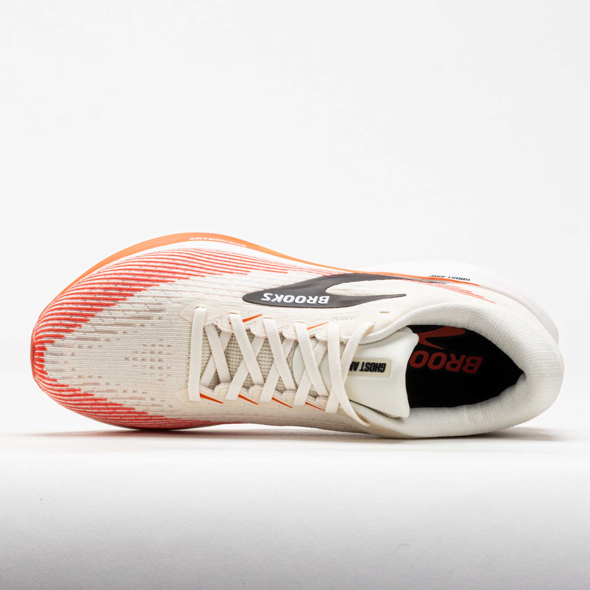 Brooks Ghost Amp Men's White/Tigerlily/Black – Holabird Sports