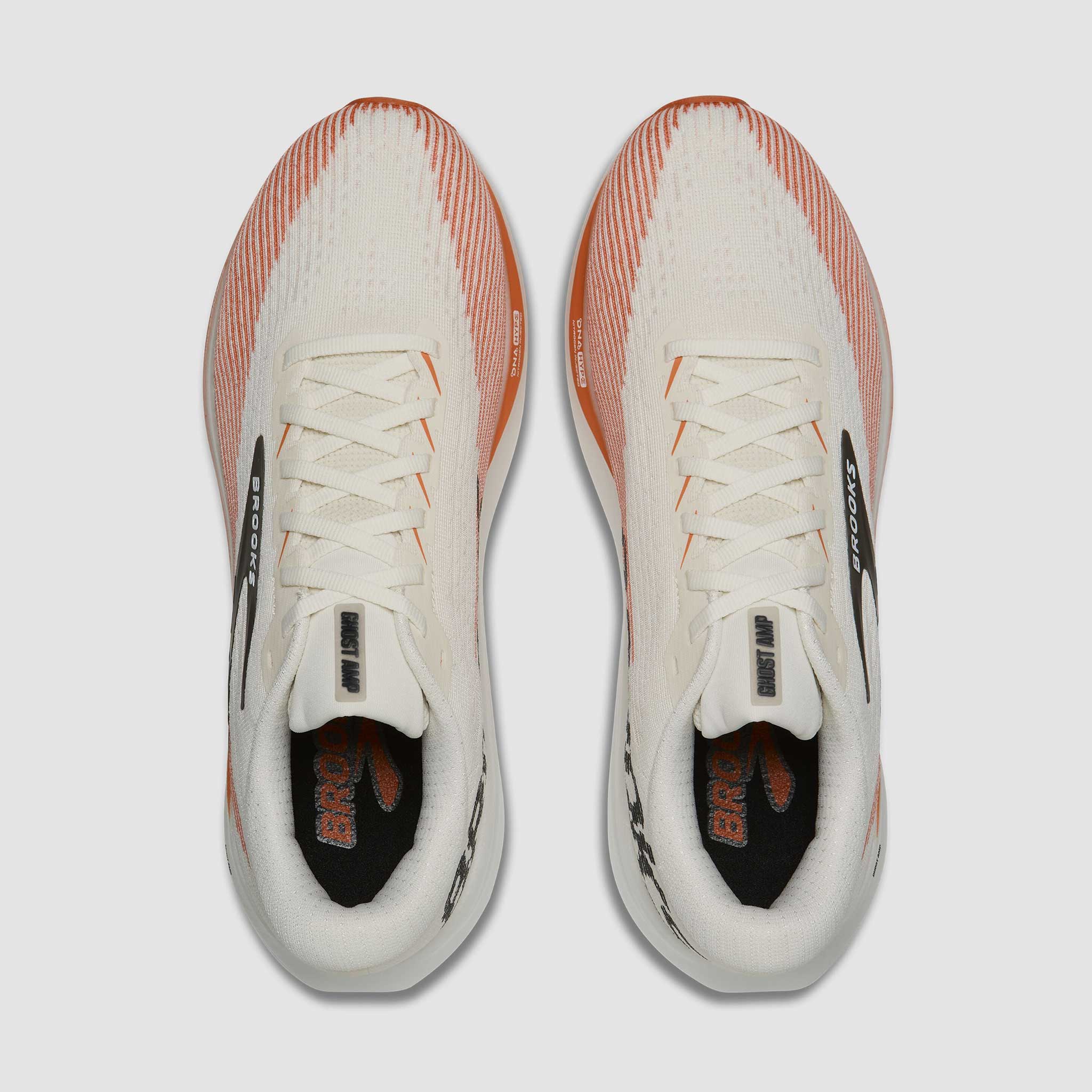 Brooks Ghost Amp Men's White/Tigerlily/Black