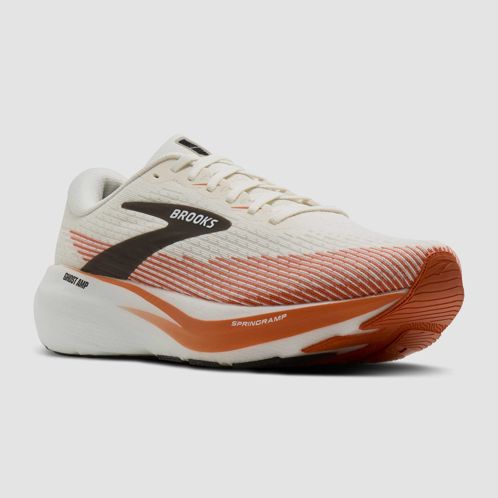 Brooks Ghost Amp Men's White/Tigerlily/Black