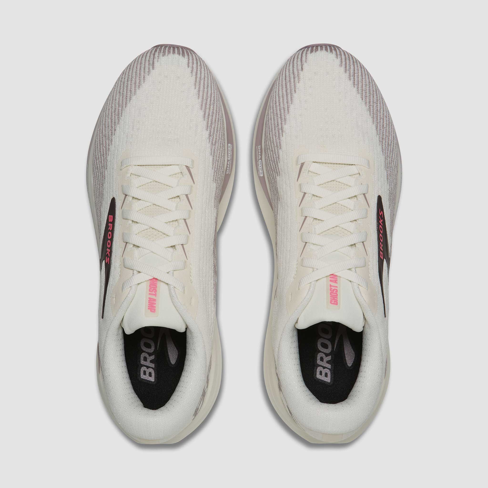 Brooks Ghost Amp Women's Artic Wolf/Dove/Pink – Holabird Sports