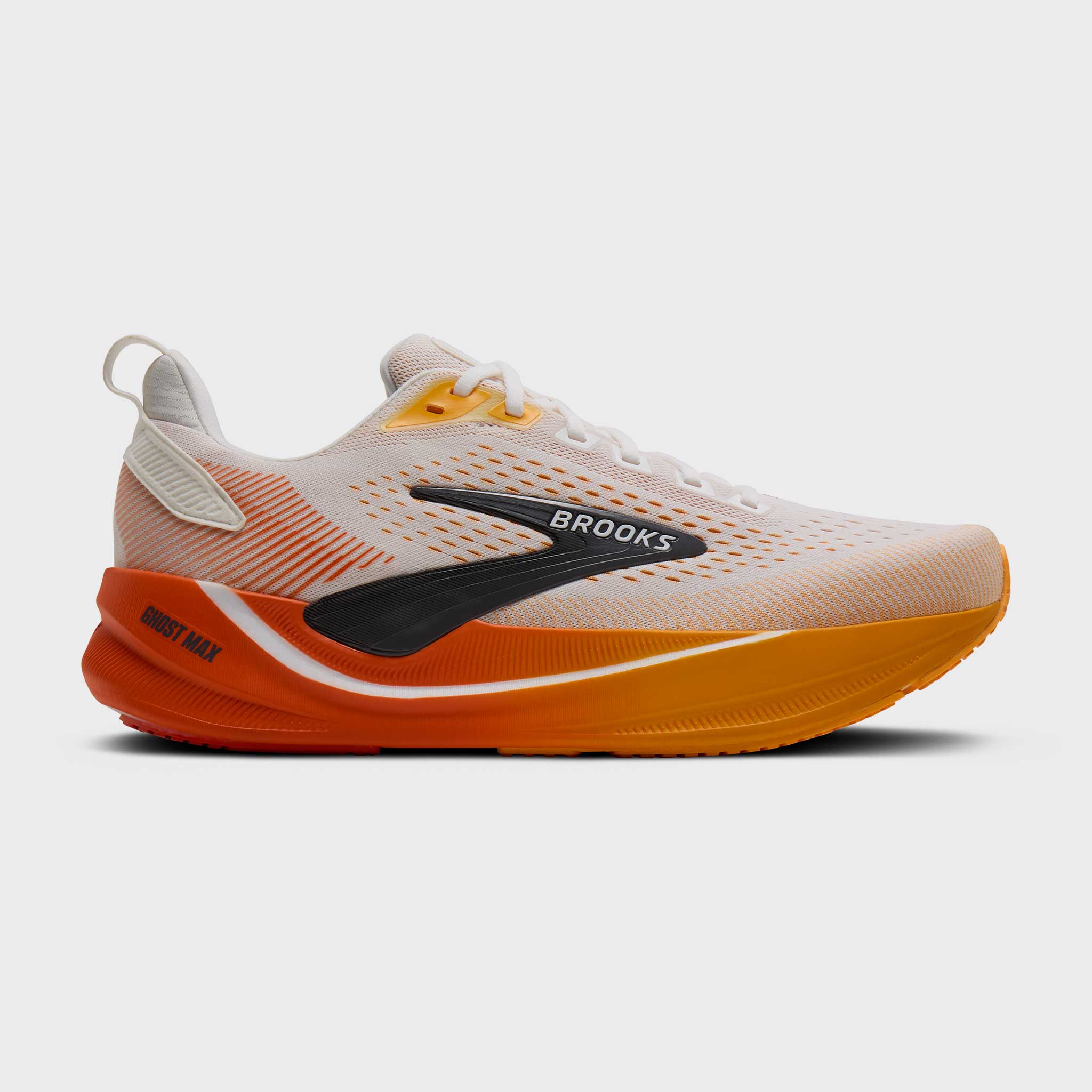 Brooks Ghost Max 4 Men's White/Orange/Red