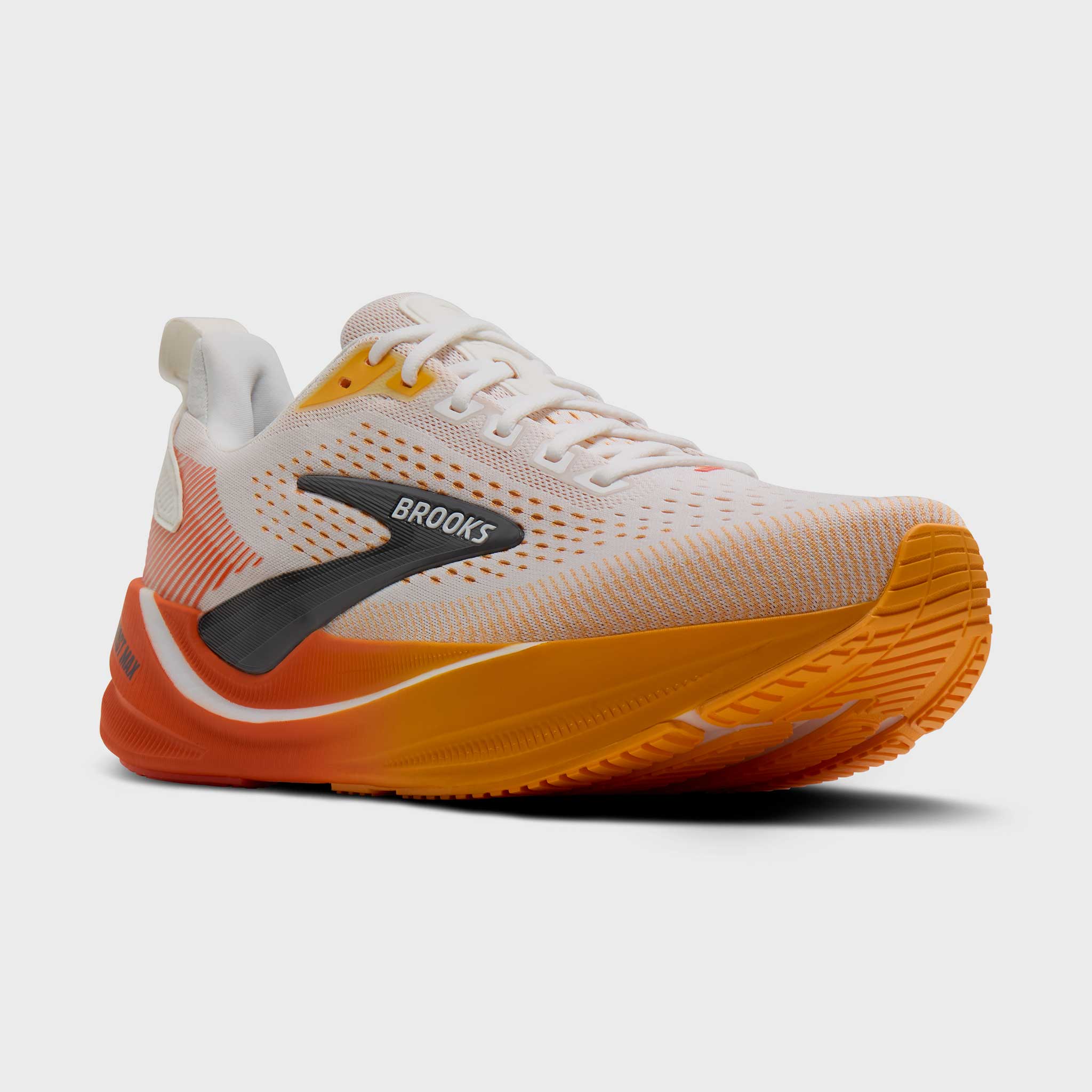 Brooks Ghost Max 4 Men's White/Orange/Red