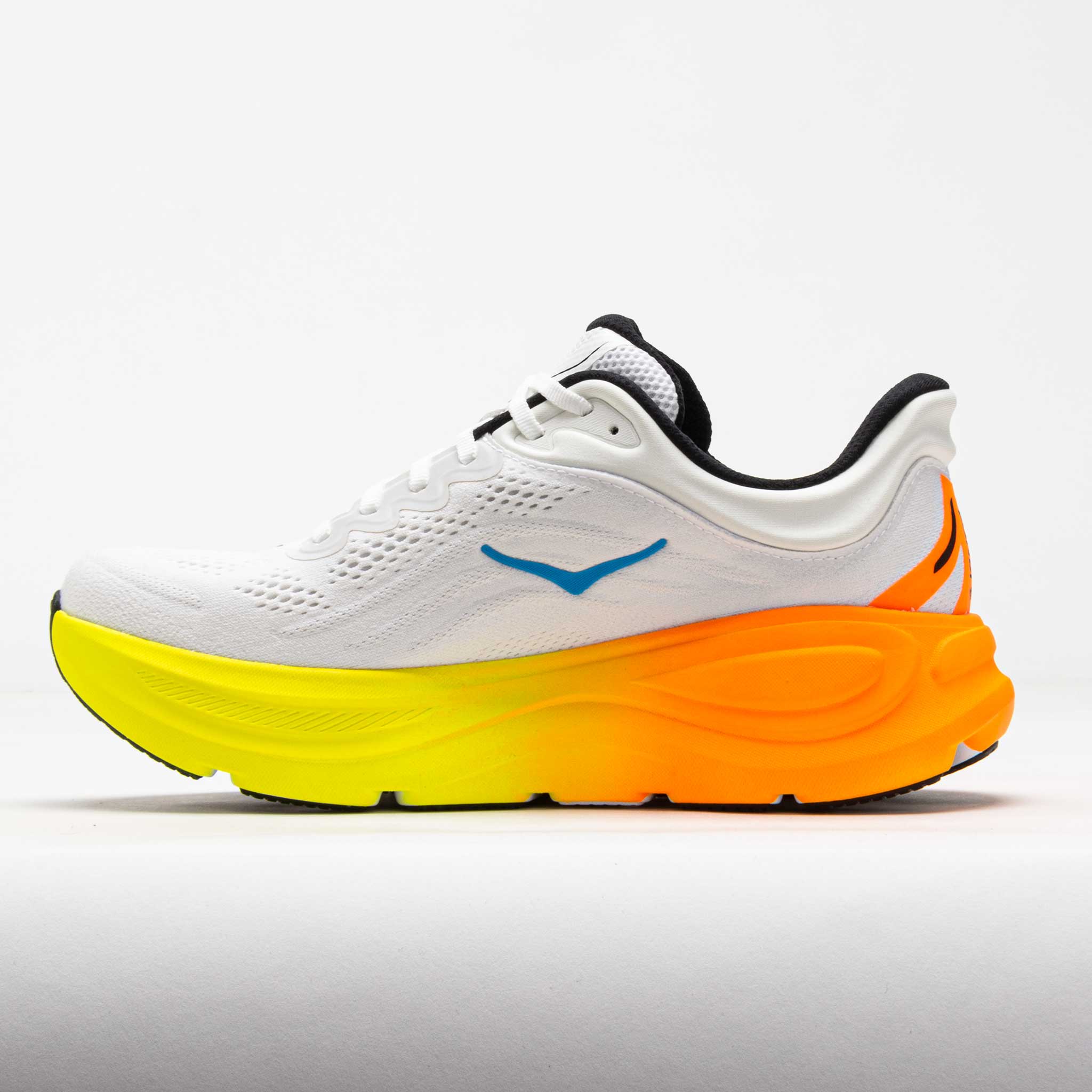 HOKA Bondi 9 Men's White/Neon Tangerine