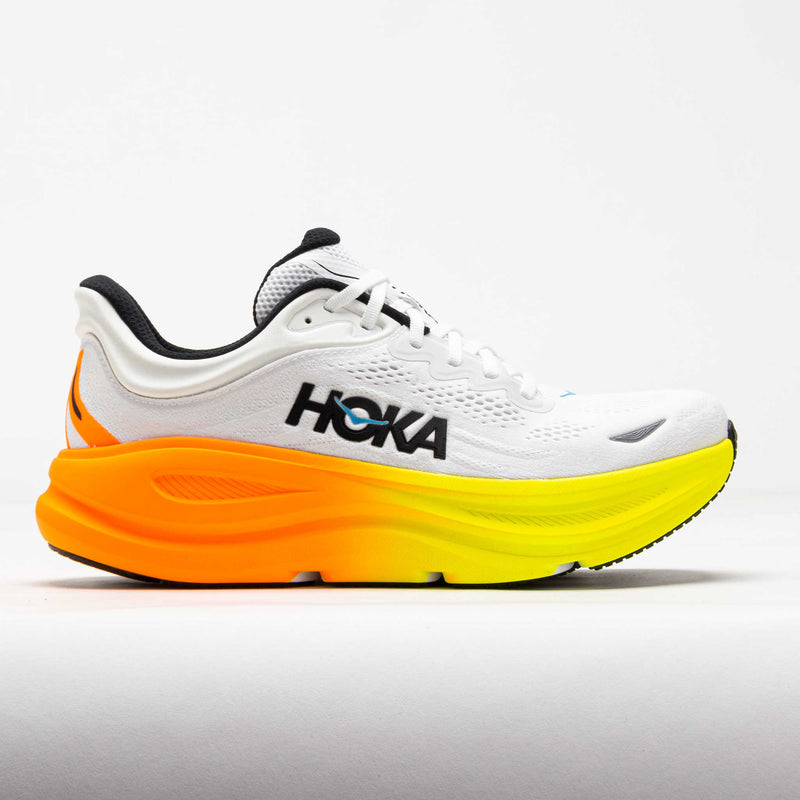 HOKA Bondi 9 Men's White/Neon Tangerine – Holabird Sports
