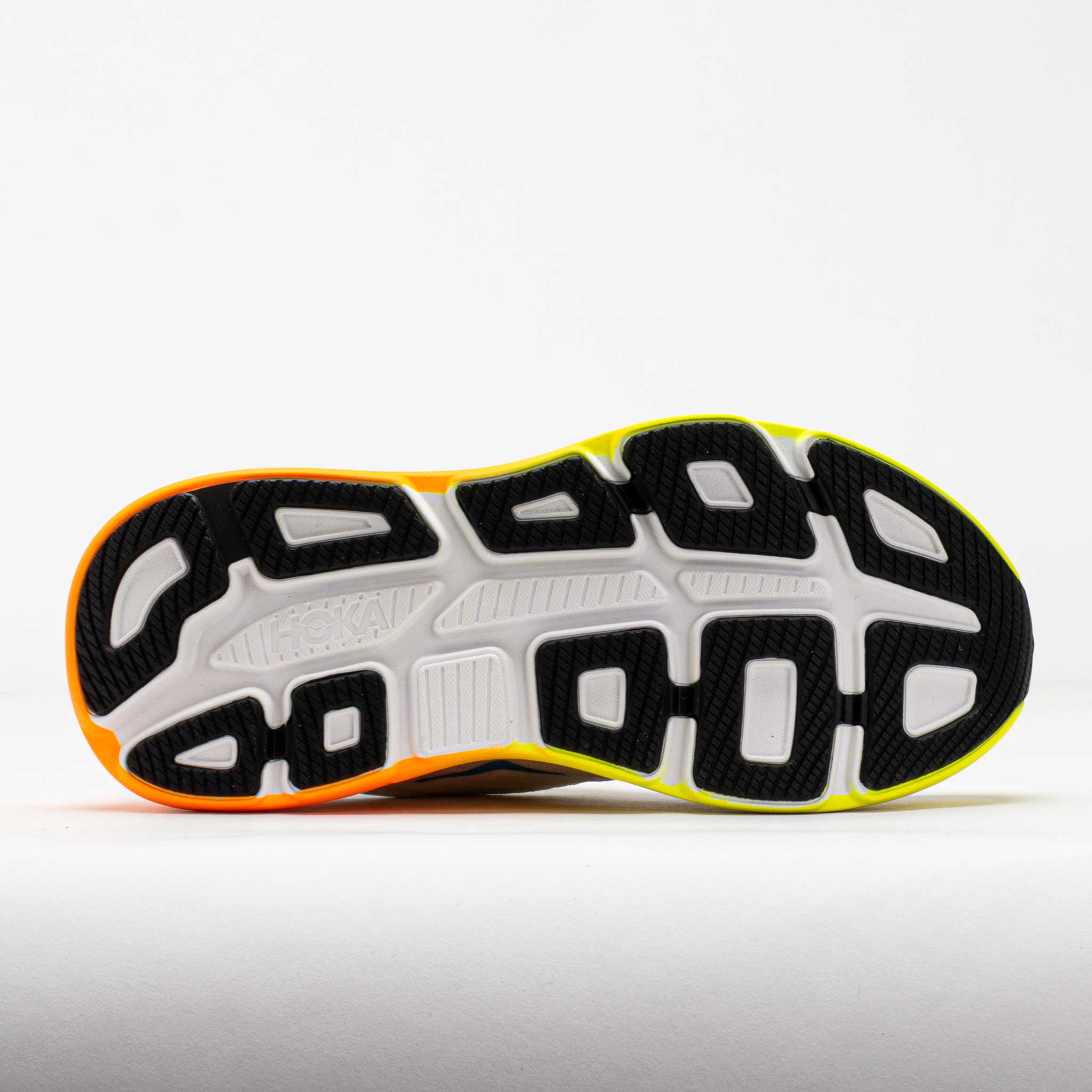 HOKA Bondi 9 Men's White/Neon Tangerine