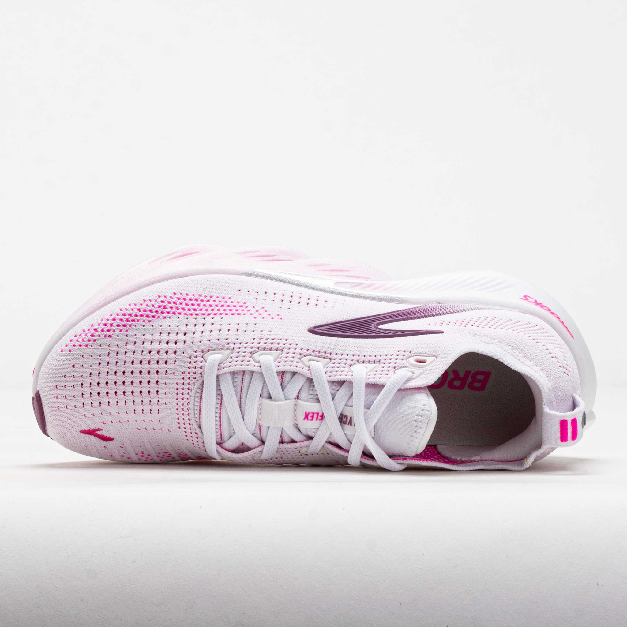 【ローズ】アンプル Brooks Glycerin Flex Women's White/Cyber Pink/Argyle – Holabird Sports