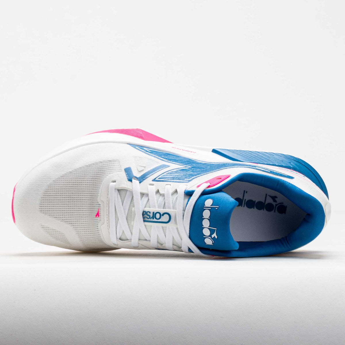 Diadora Corsa Men's Lucent White/Mediterranean/Pink Fluorescent