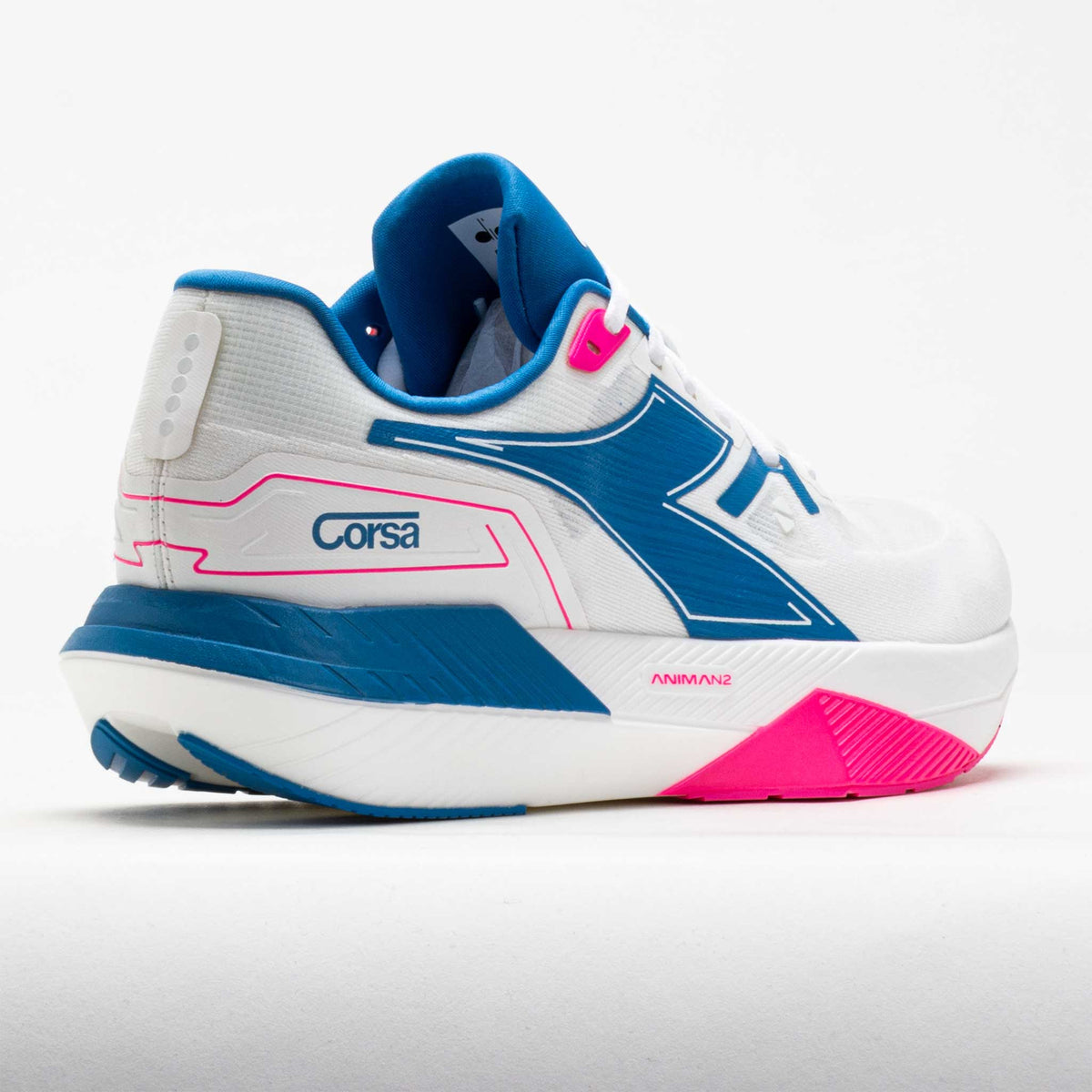 Diadora Corsa Men's Lucent White/Mediterranean/Pink Fluorescent
