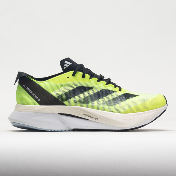 adidas adizero Boston 12 Men's FTWR White/Core Black/Lucid Lemon